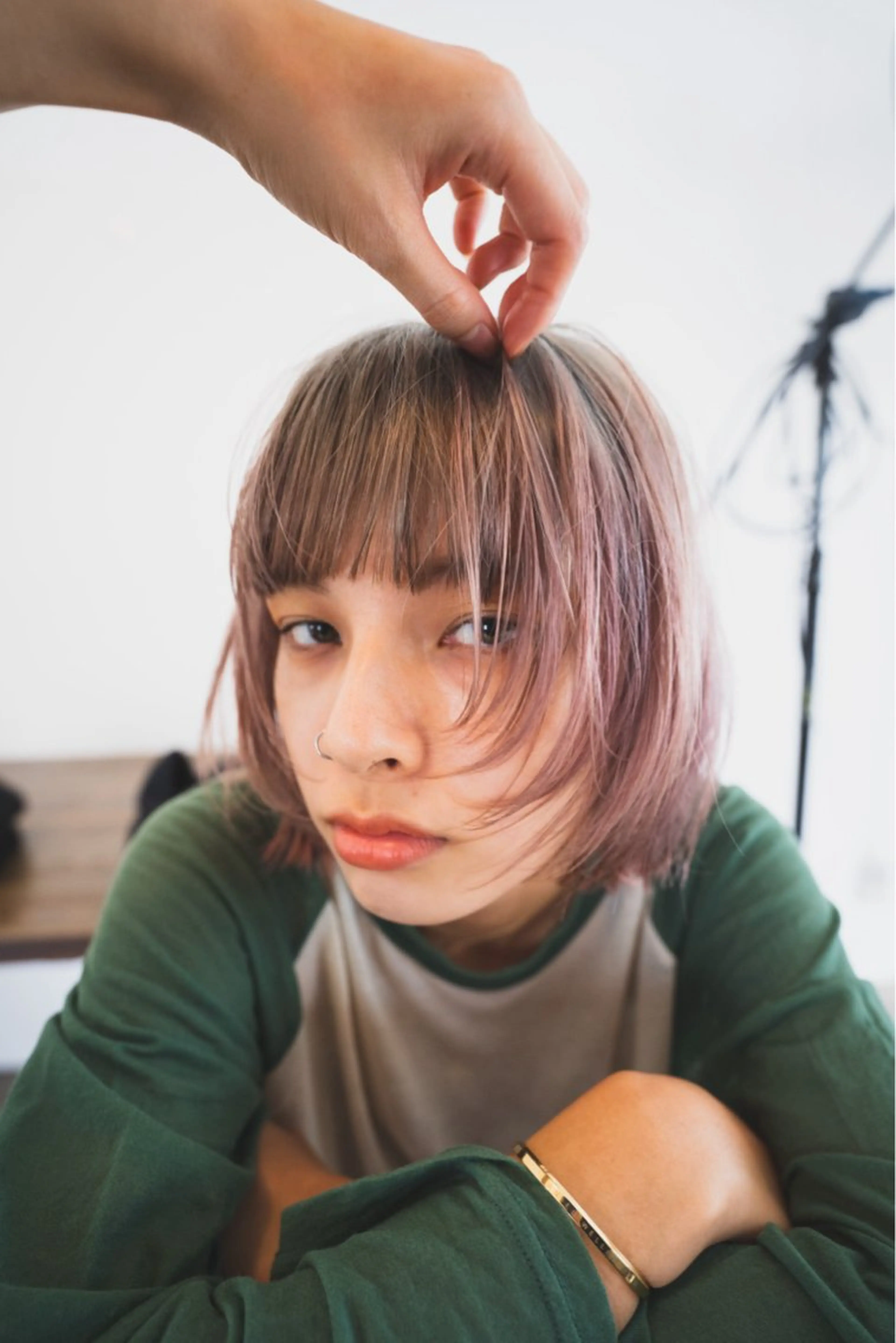ショート カラー ブリーチ ハイトーンカラー ボブ レイヤーカット ショートヘア 🌿ボブ パーマ高橋啓太🌿のヘアスタイル