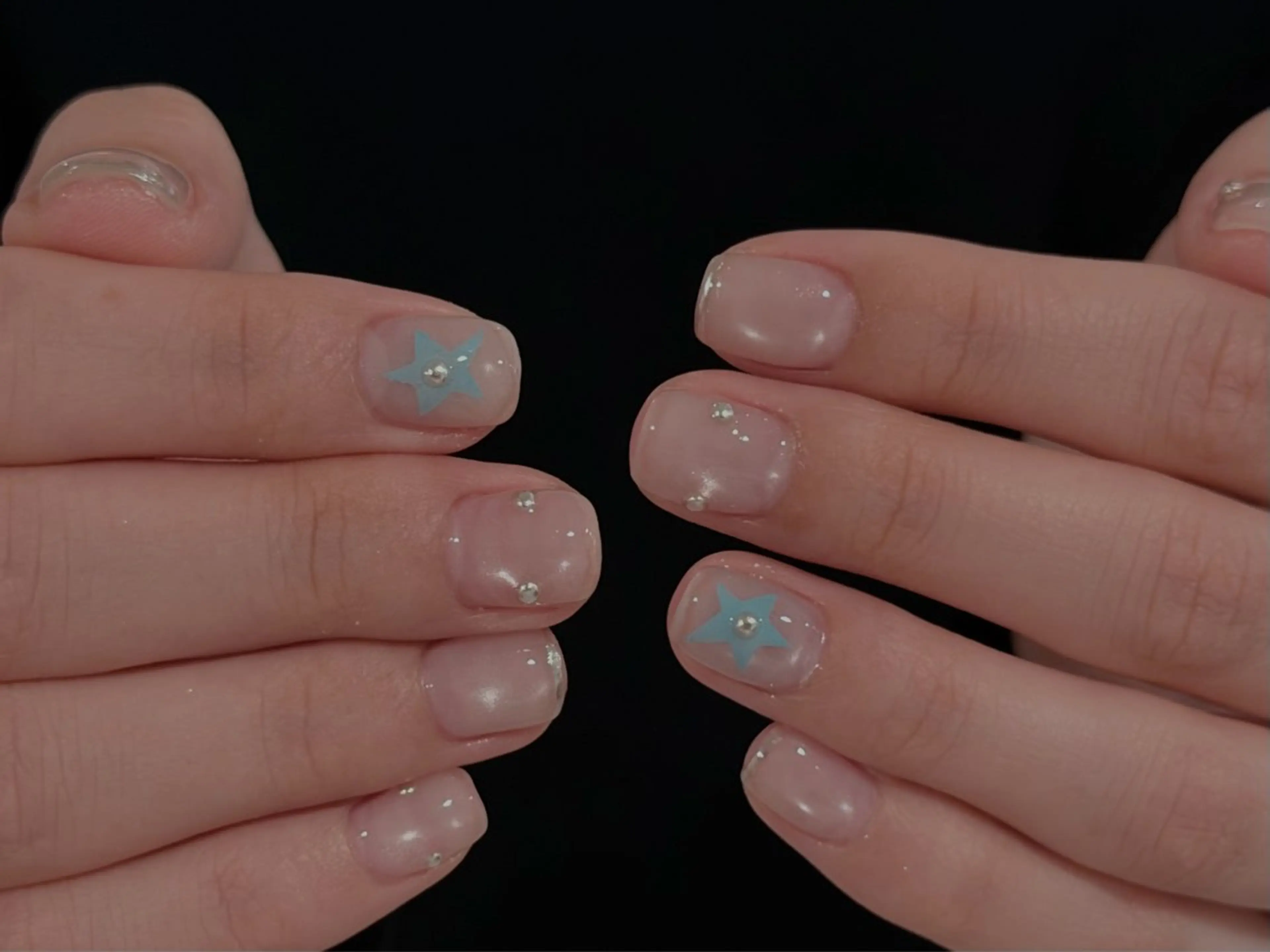 ネイル ブルー マグネットネイル ハンドネイル ANOVA アノヴァのネイルデザイン