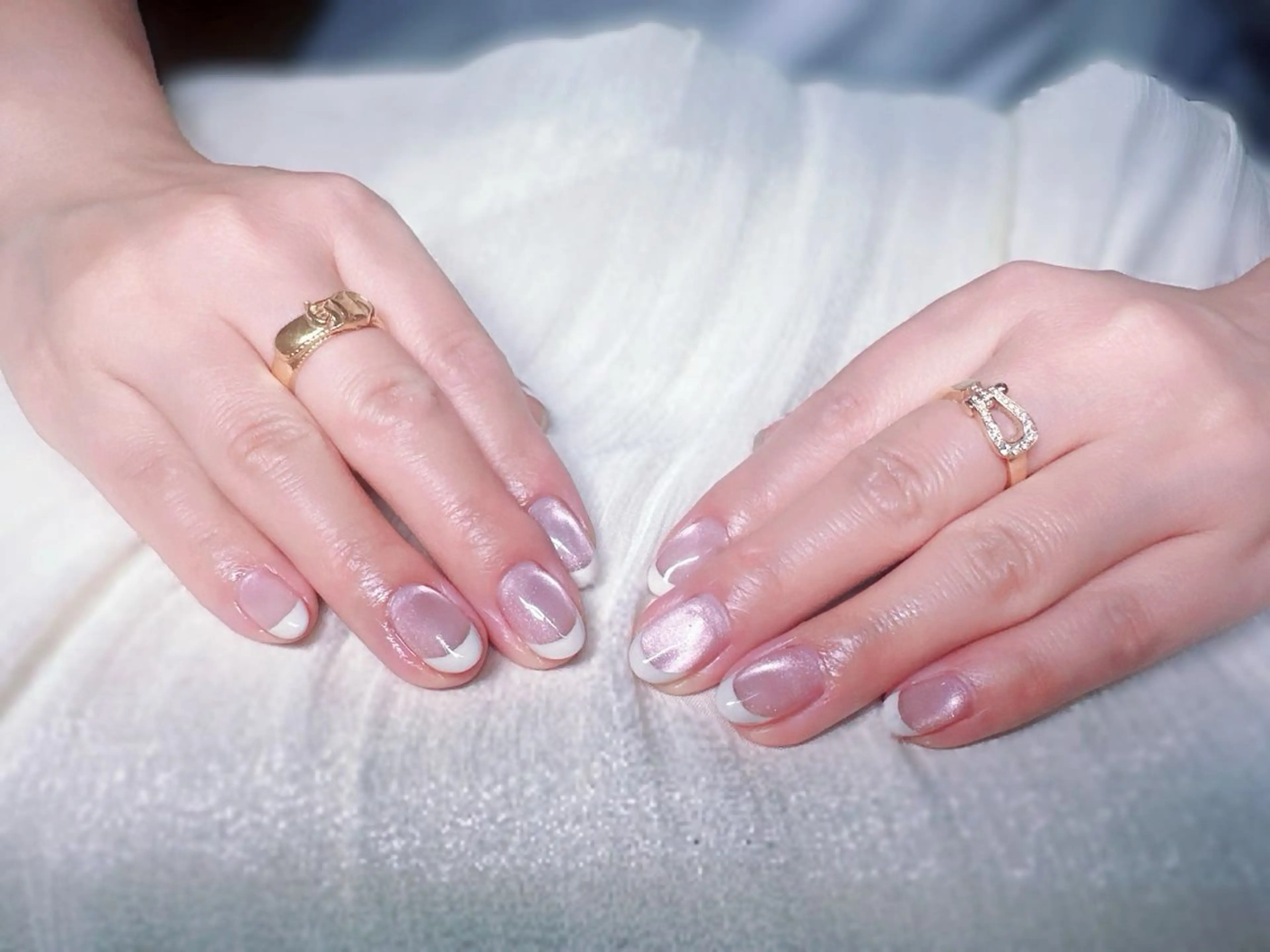 ネイル フレンチネイル ピンク ホワイト SUI Nail Roomのネイルデザイン