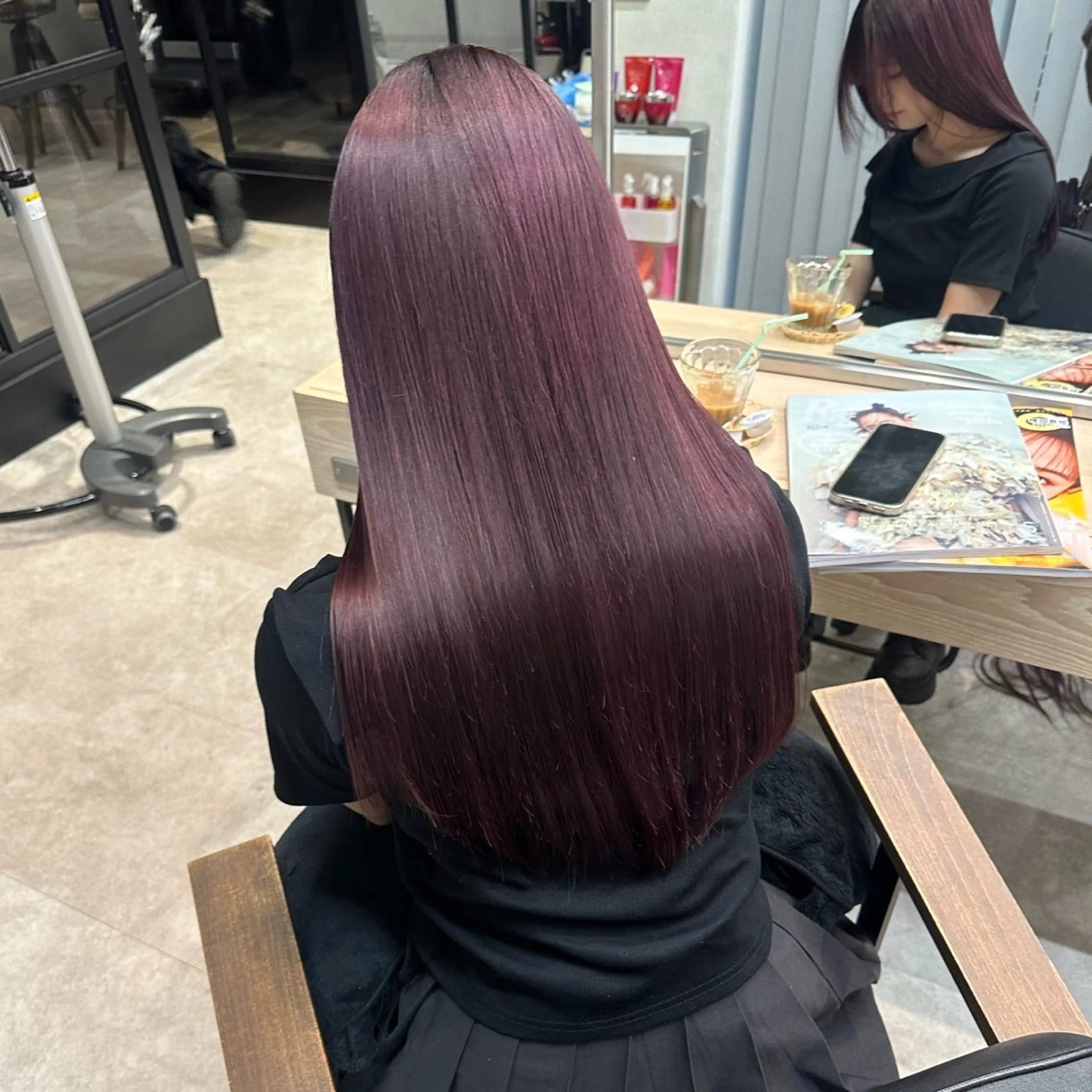 ロング カラー ピンクカラー ローズカラー おがわあすか/東橋本 透明感・愛され🥞のヘアスタイル