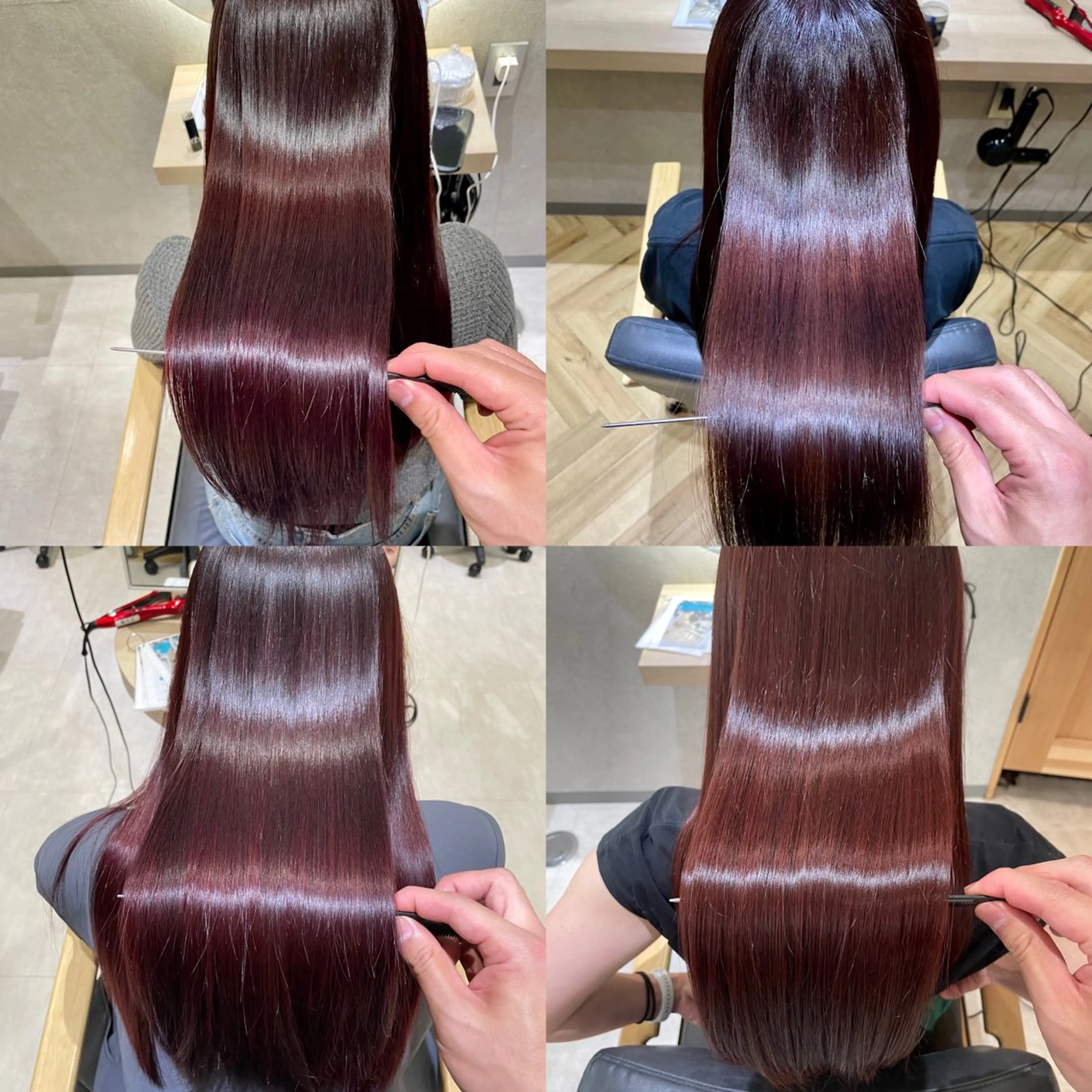 ロング フェイスレイヤー/ 小顔/髪質改善　関のヘアスタイル