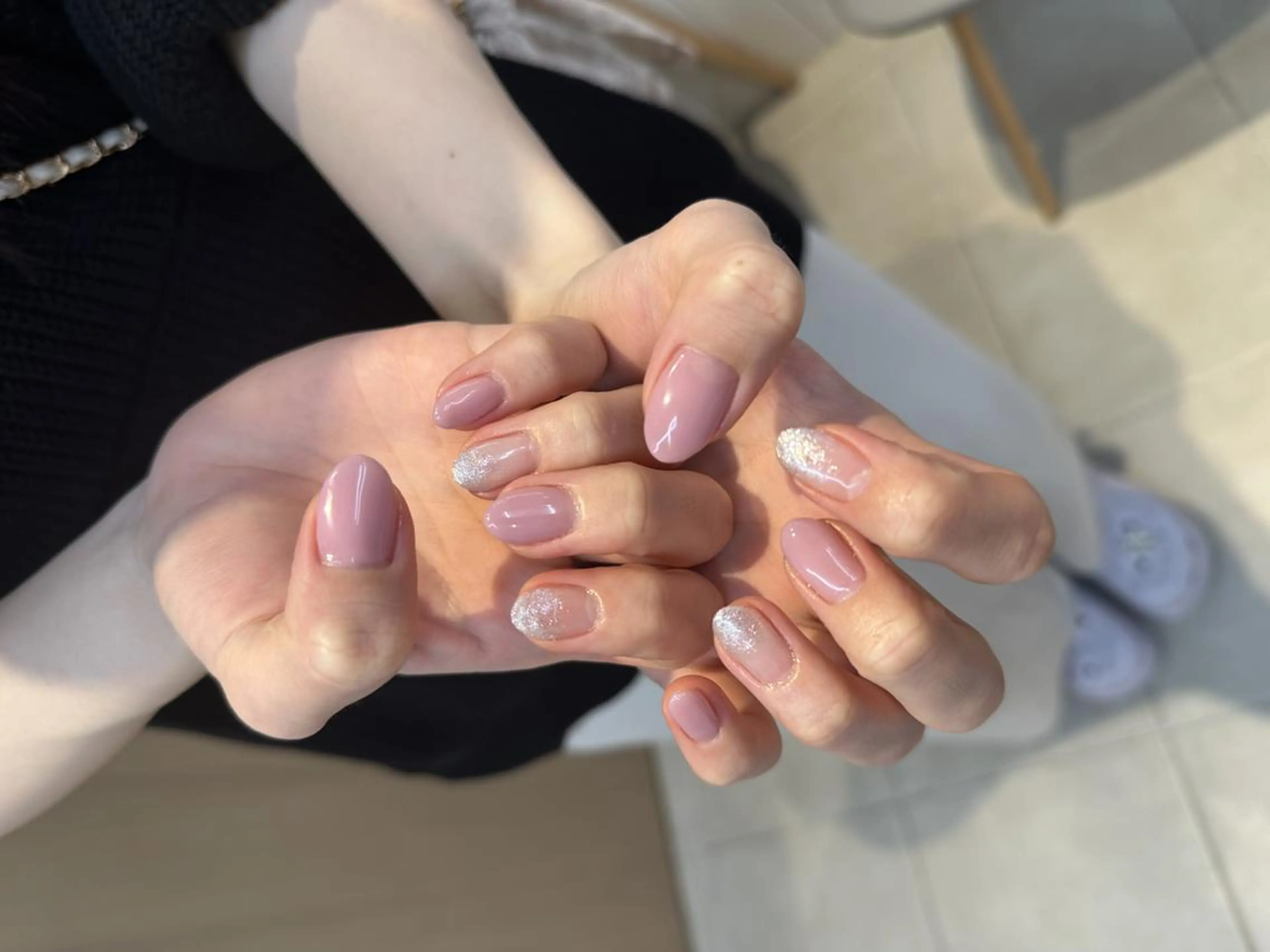 ネイル ラメ(グリッター) ラメグラデーション ワンカラーネイル yuri.k★ DEE babyのネイルデザイン