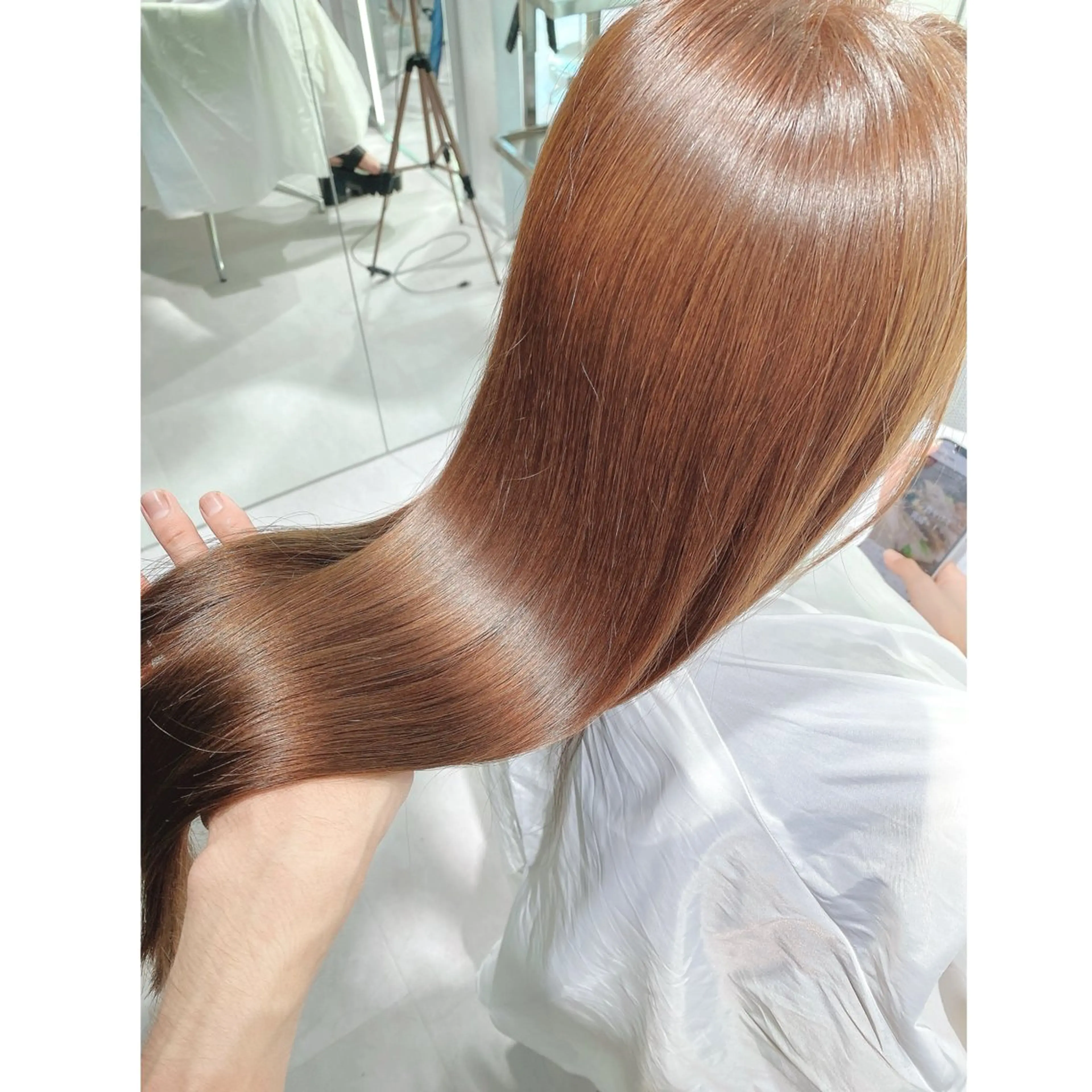 セミロング ヘアカラー 森 隆秀/韓国ヘアのヘアスタイル