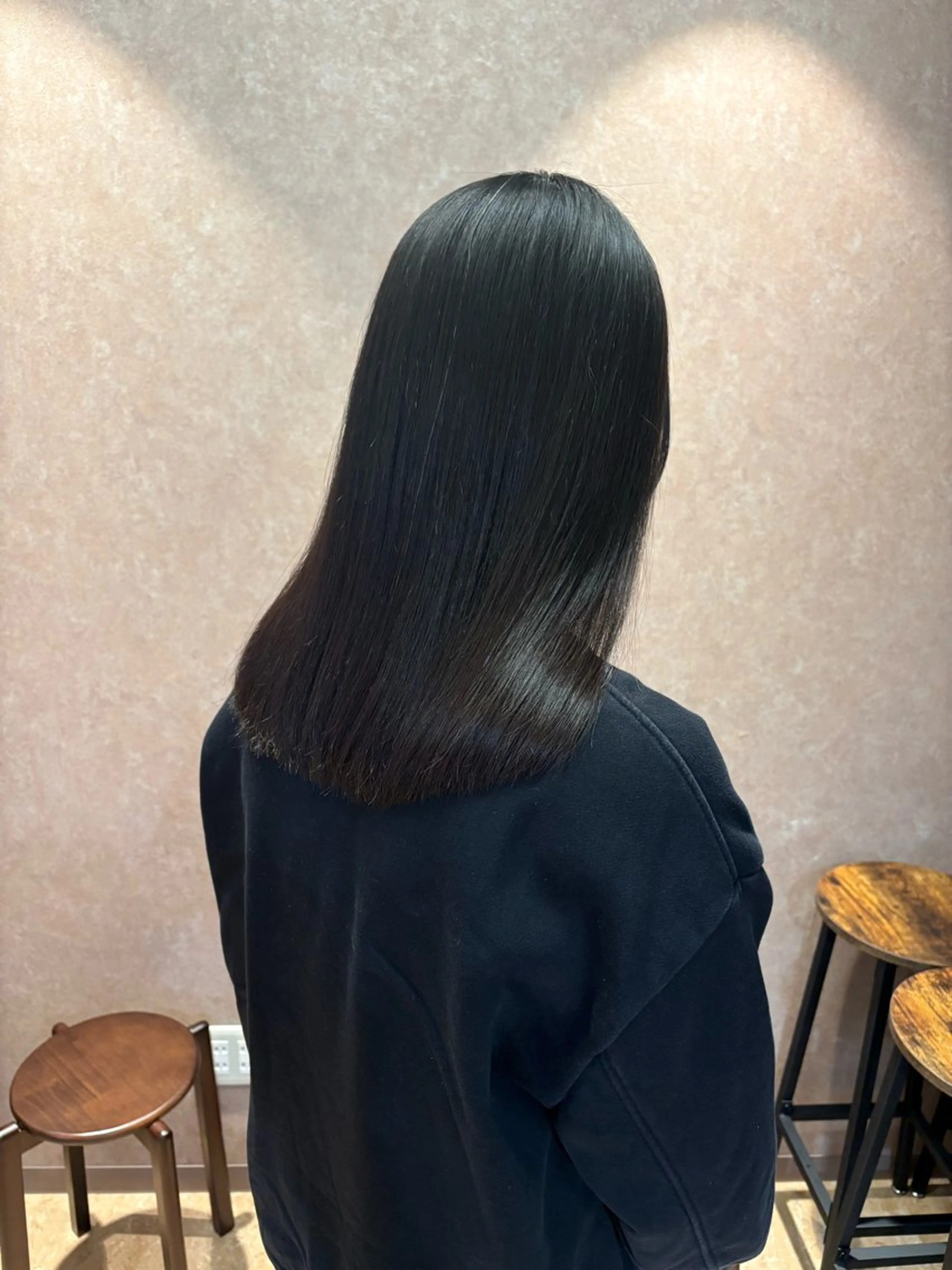 セミロング カット 縮毛矯正 トリートメント 椙山 沙南子のヘアスタイル