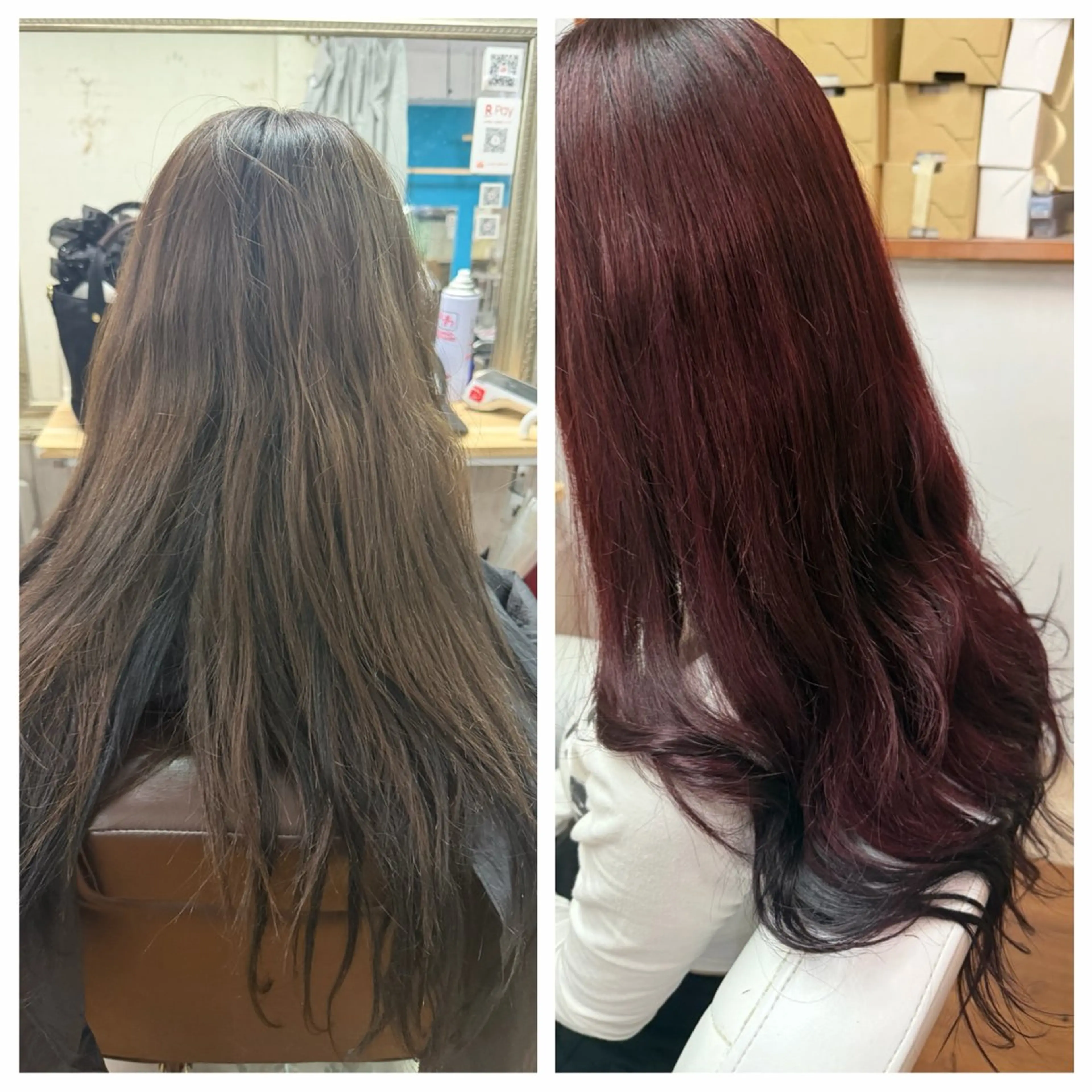 ロング エクステ ヘアカラー エクステ 川本 葵のヘアスタイル