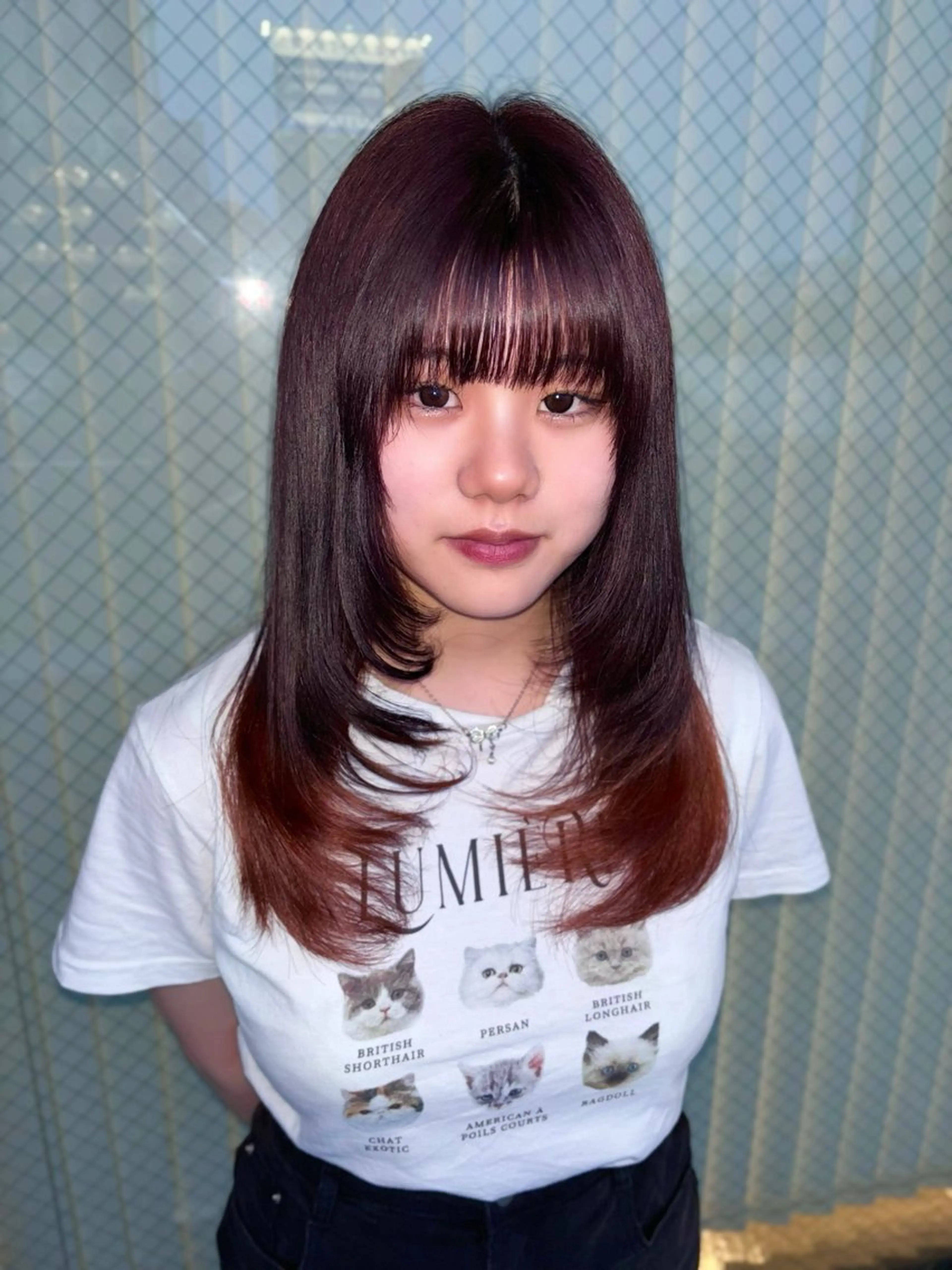 4回目以降のお客様⟡.·ブリーチなしケアカラー+カットモデルの写真