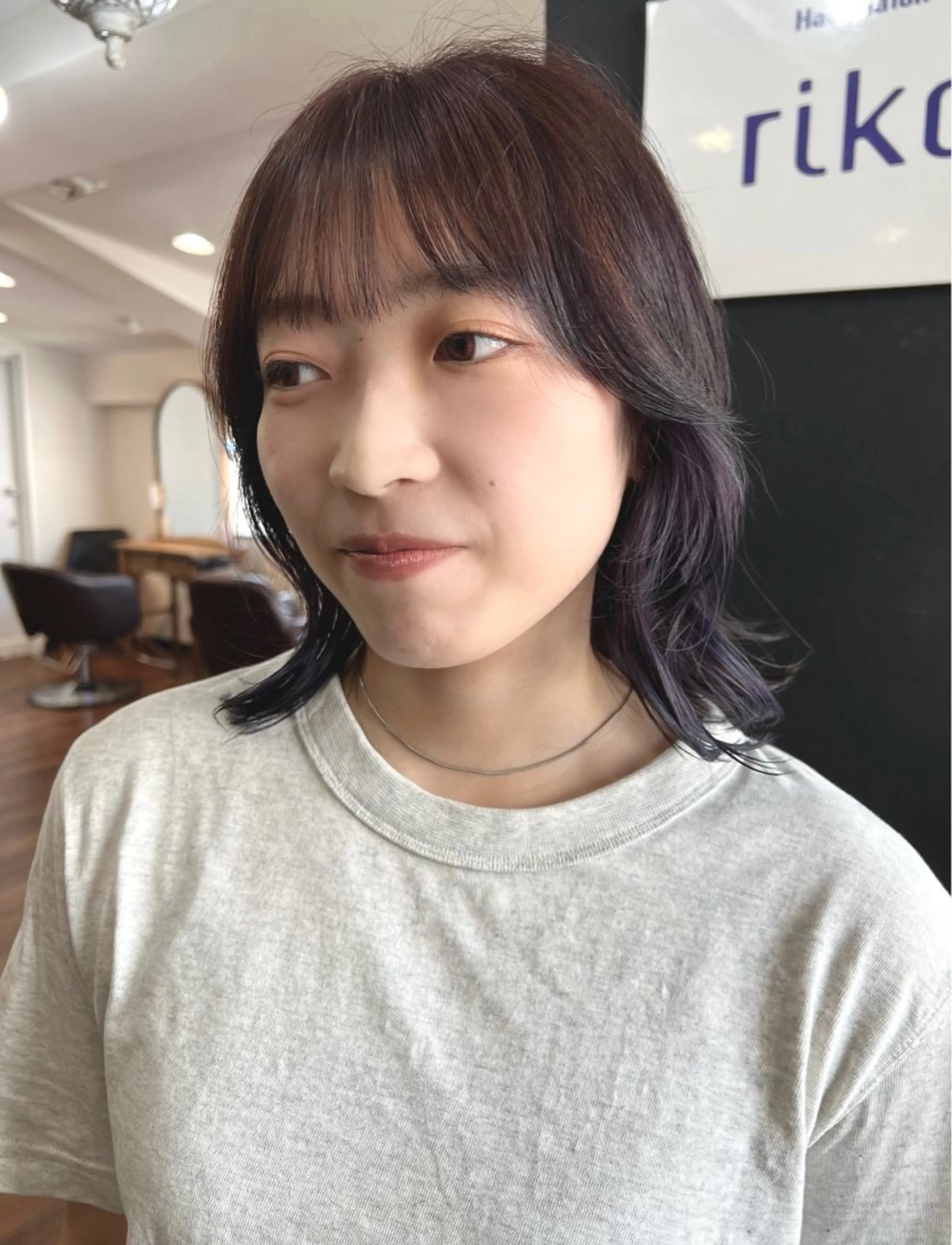 ミディアム カラー 韓国ヘア 🎀華澄のヘアスタイル