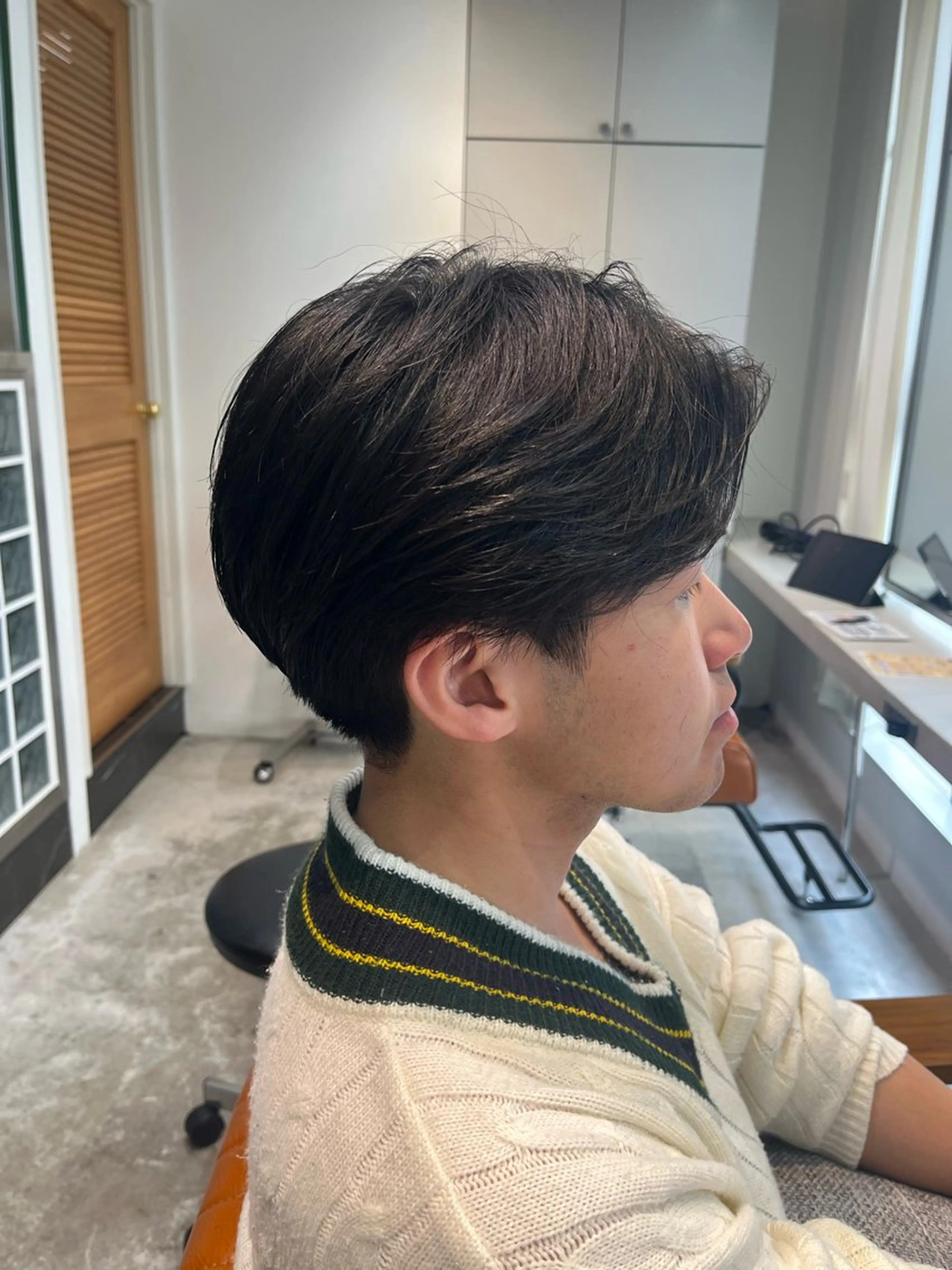 ショート メンズ カット センターパート職人 柏/メンズ/ ハルキのヘアスタイル