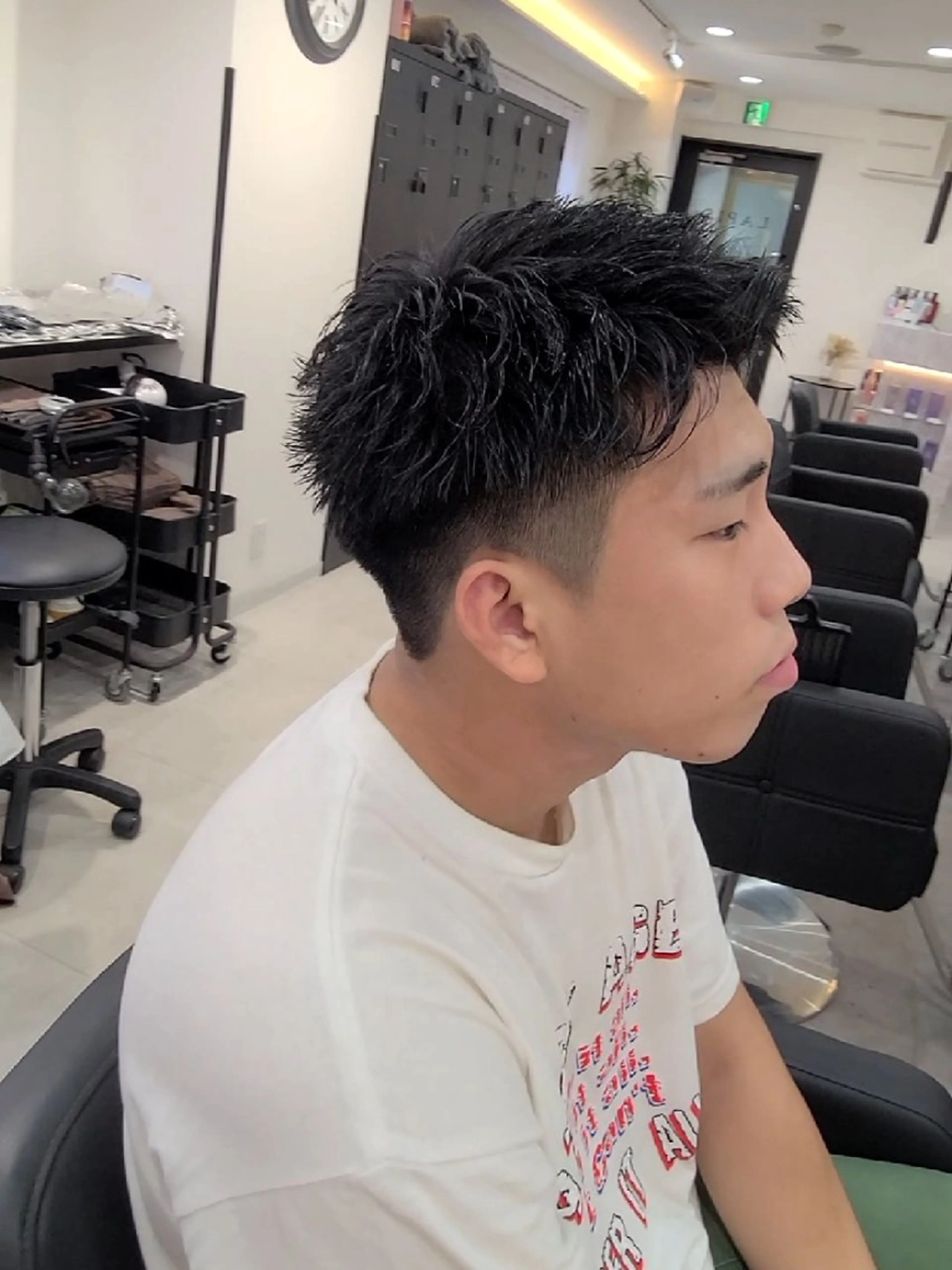 メンズ ショート スパイキーショート 刈り上げ ショートヘア カット ヘアセット LEN名古屋/パーマ 海外ヘア/メンズ特化のヘアスタイル