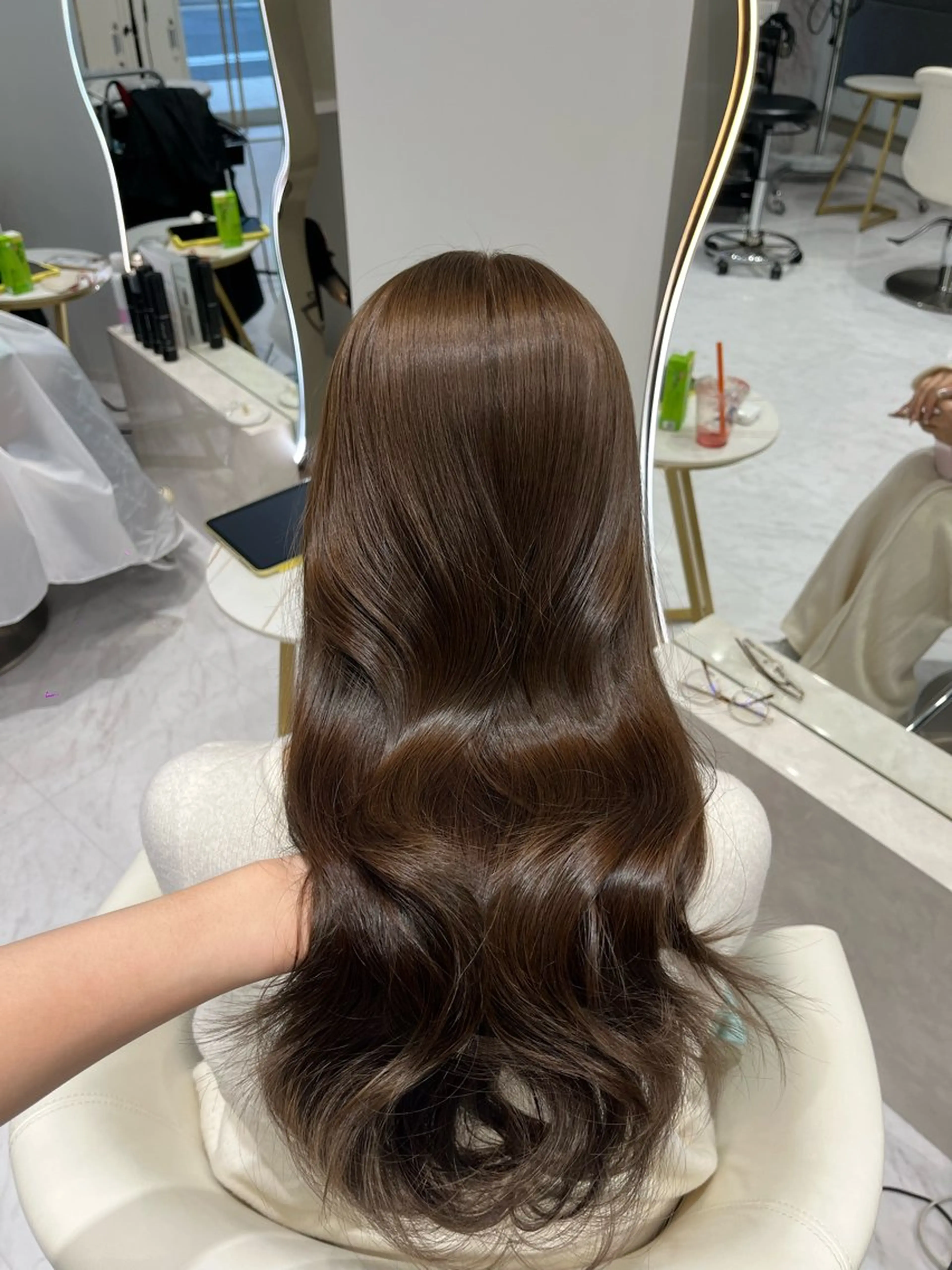 ロング カラー ヘアカラー トリートメント 名駅/大人韓国ヘア 艶カラー/Rihoのヘアスタイル