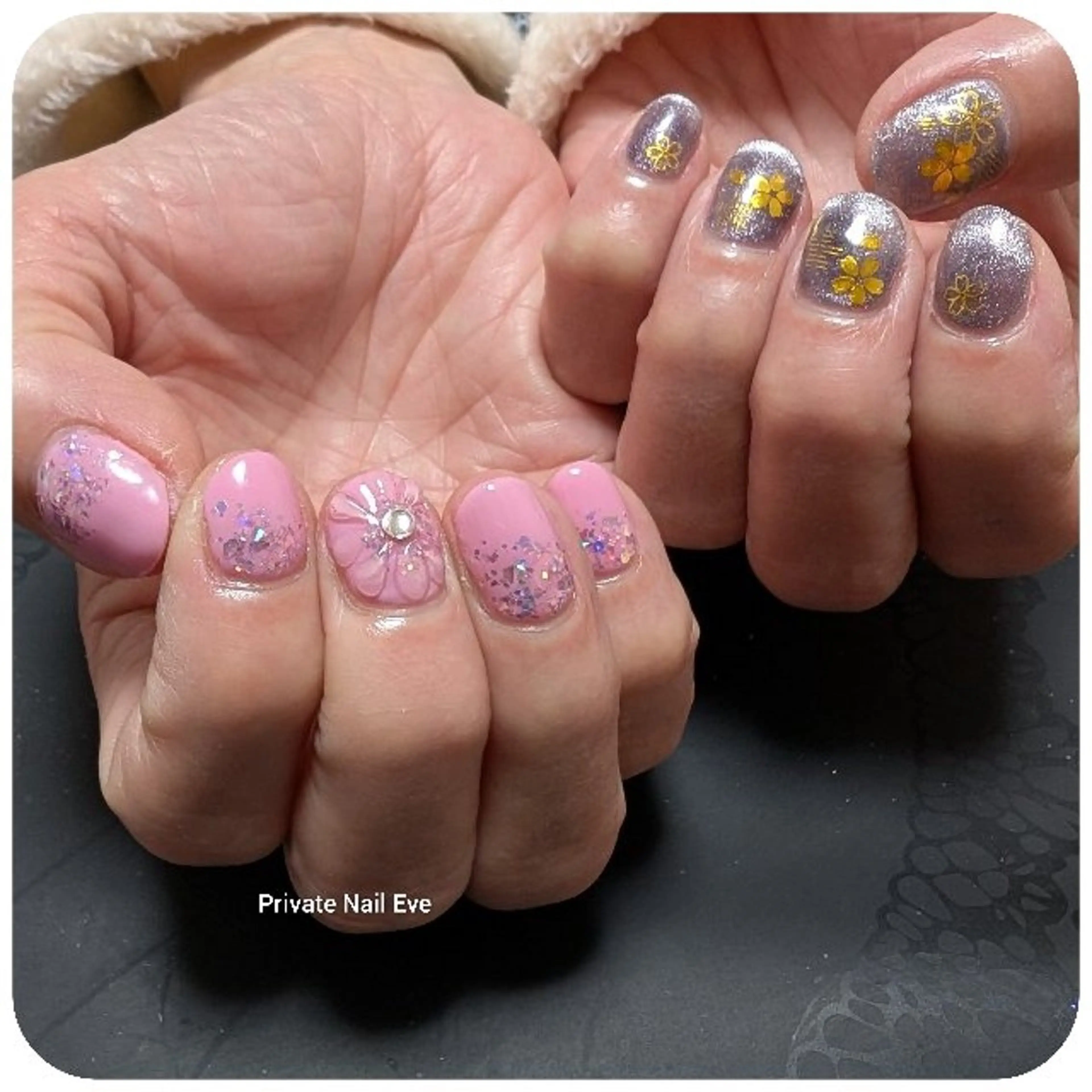 ネイル 桜ネイル ぷっくりネイル 春ネイル ハンドネイル ネイル junkoのネイルデザイン