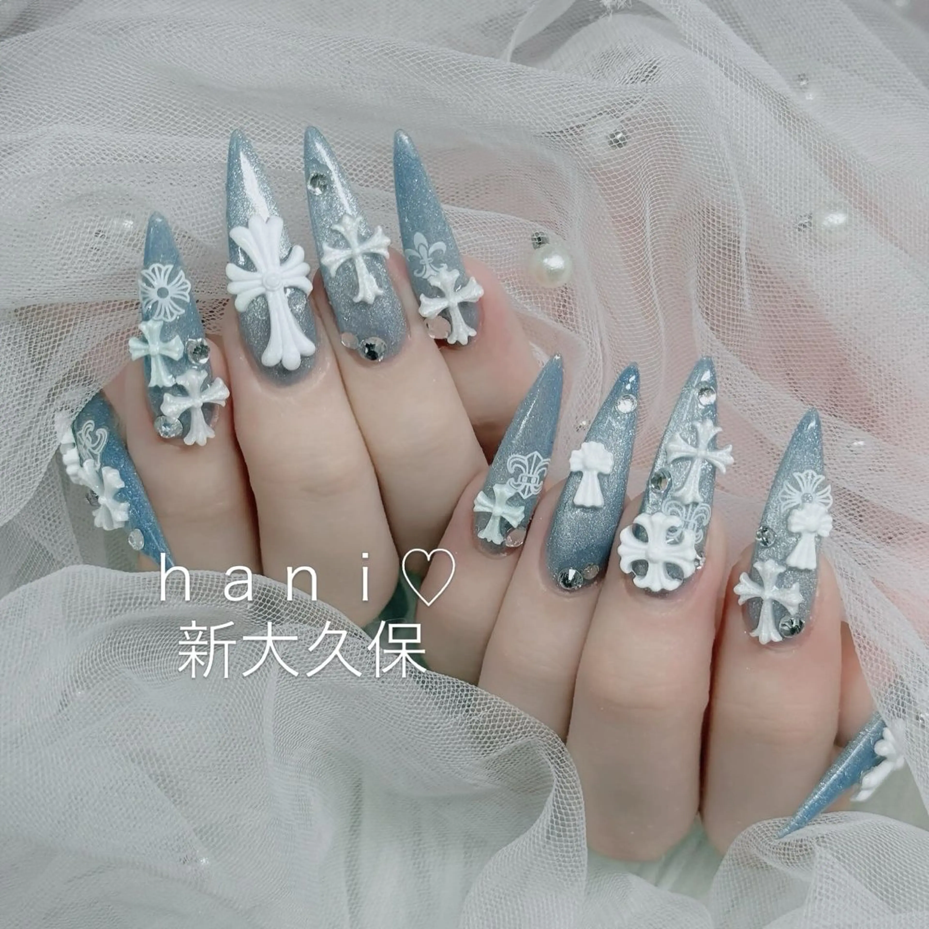 ネイル フットネイル フレンチネイル グラデーション 韓国ネイル ロングネイル Hani Nail Salonのネイルデザイン