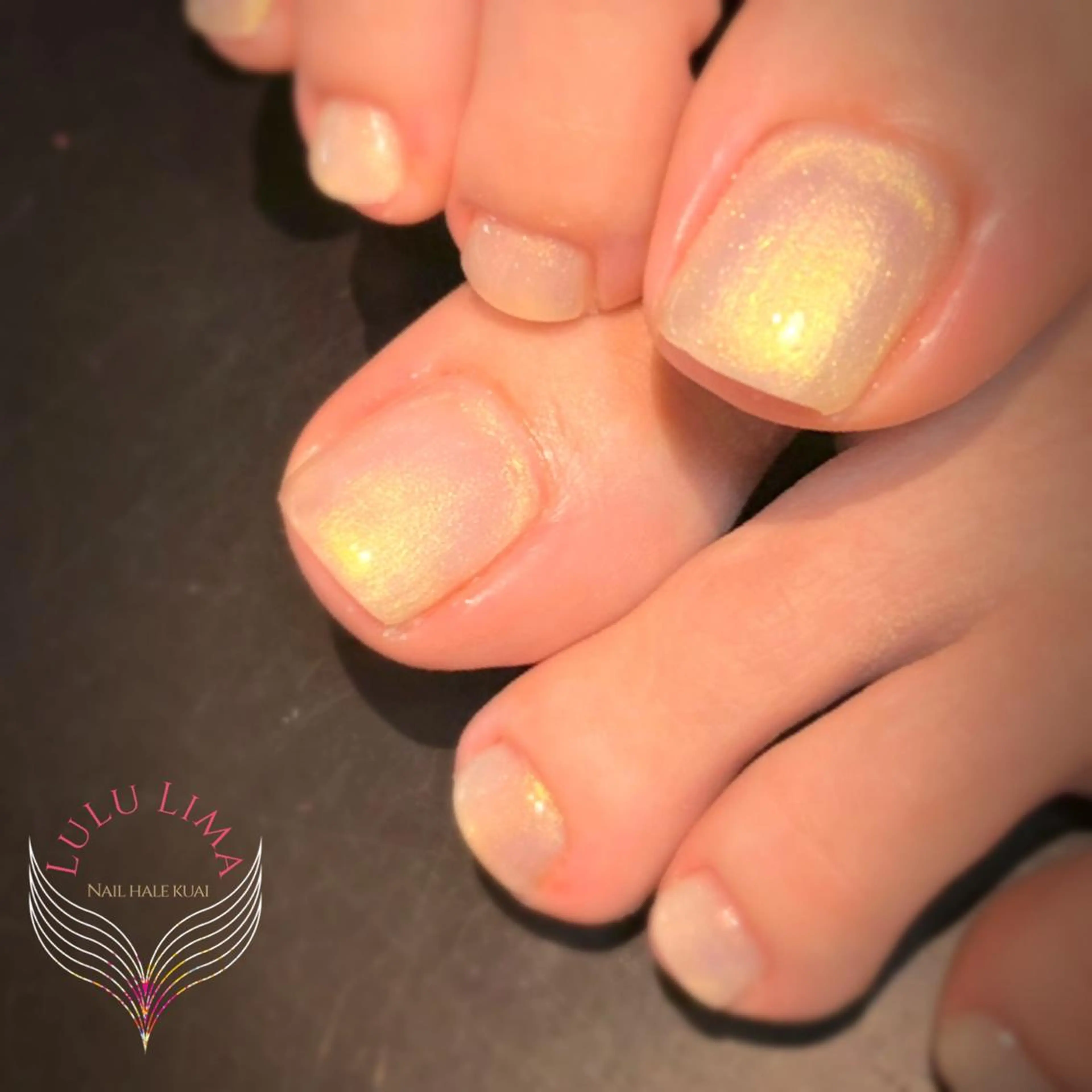 ネイル ラメ(グリッター) ワンカラーネイル フットネイル LULU LIMAのネイルデザイン