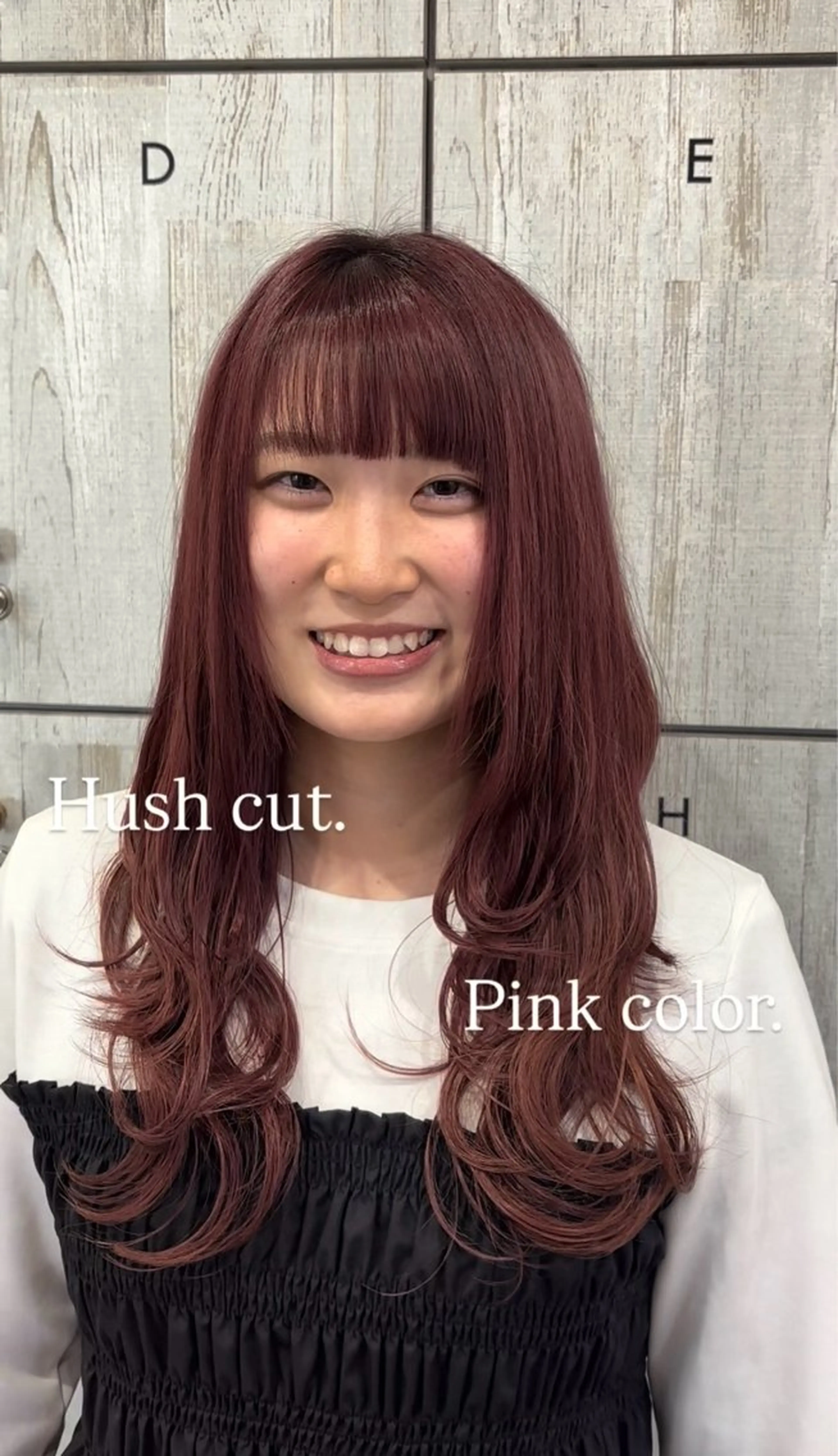 カラー ピンクカラー カット ヘアカラー 髙杉 舞羽のヘアスタイル