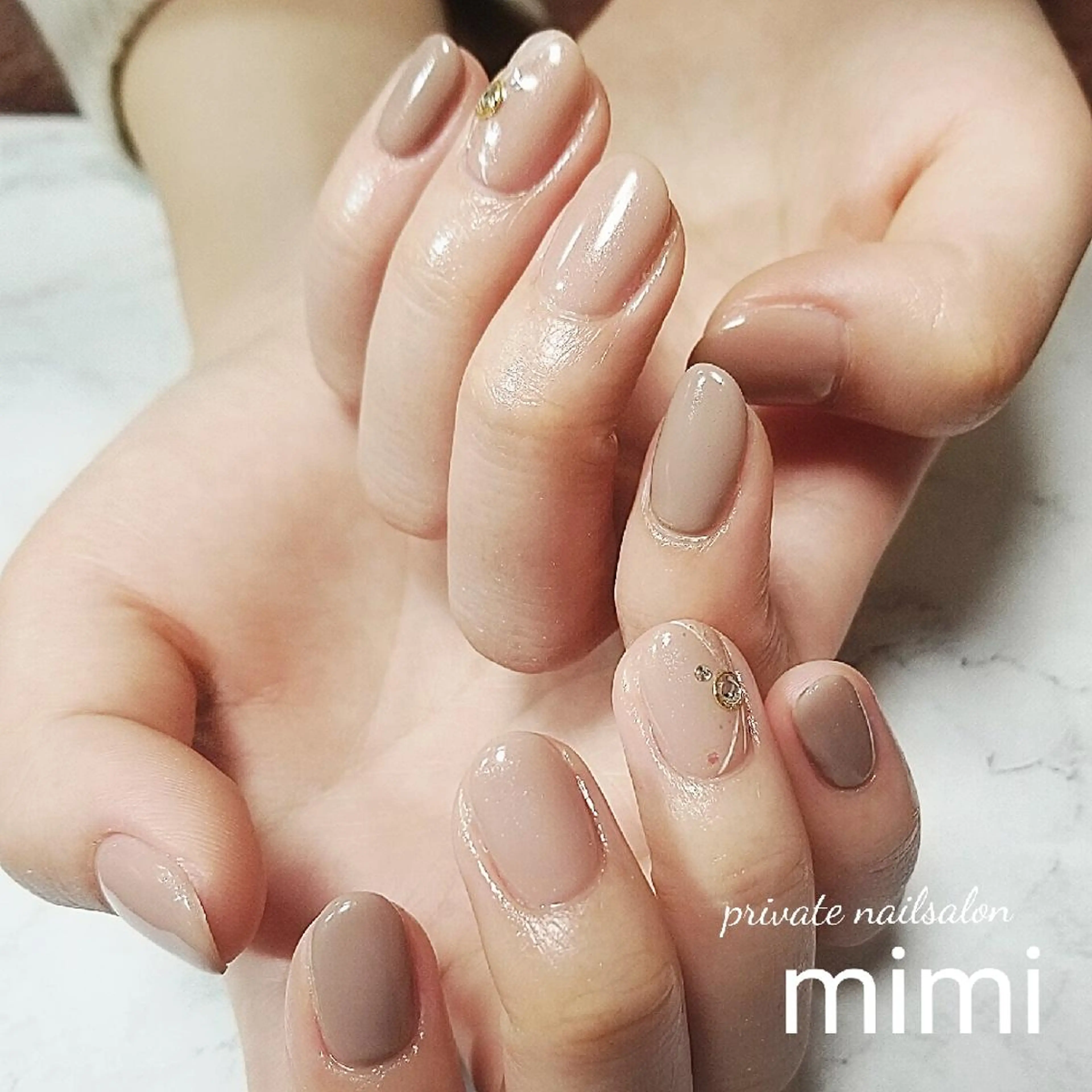 ネイル シンプルネイル ハンドネイル 博多ネイル ｍｉｍｉのネイルデザイン