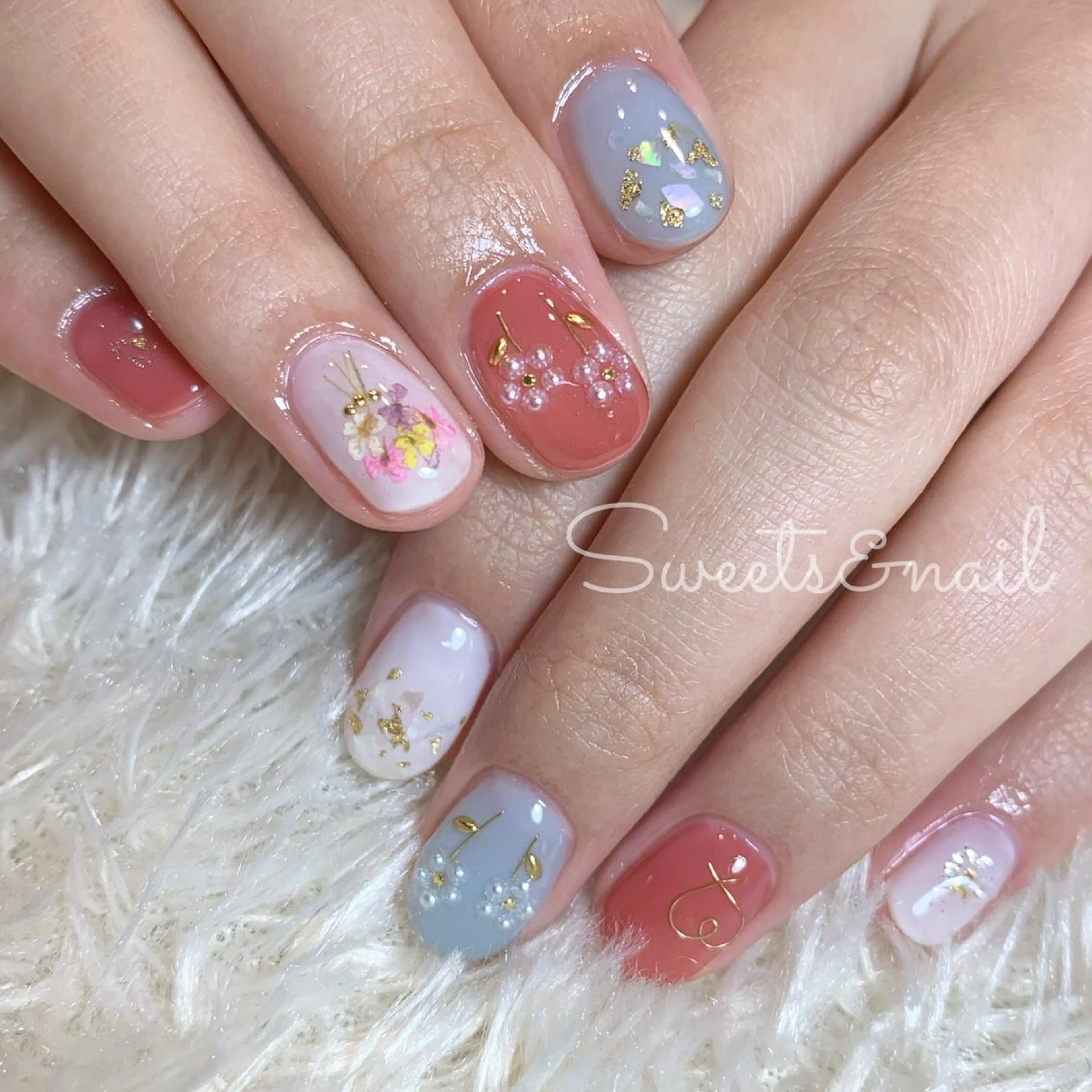 ネイル ハート 持ち込み Sweets＆ nail みなこのネイルデザイン