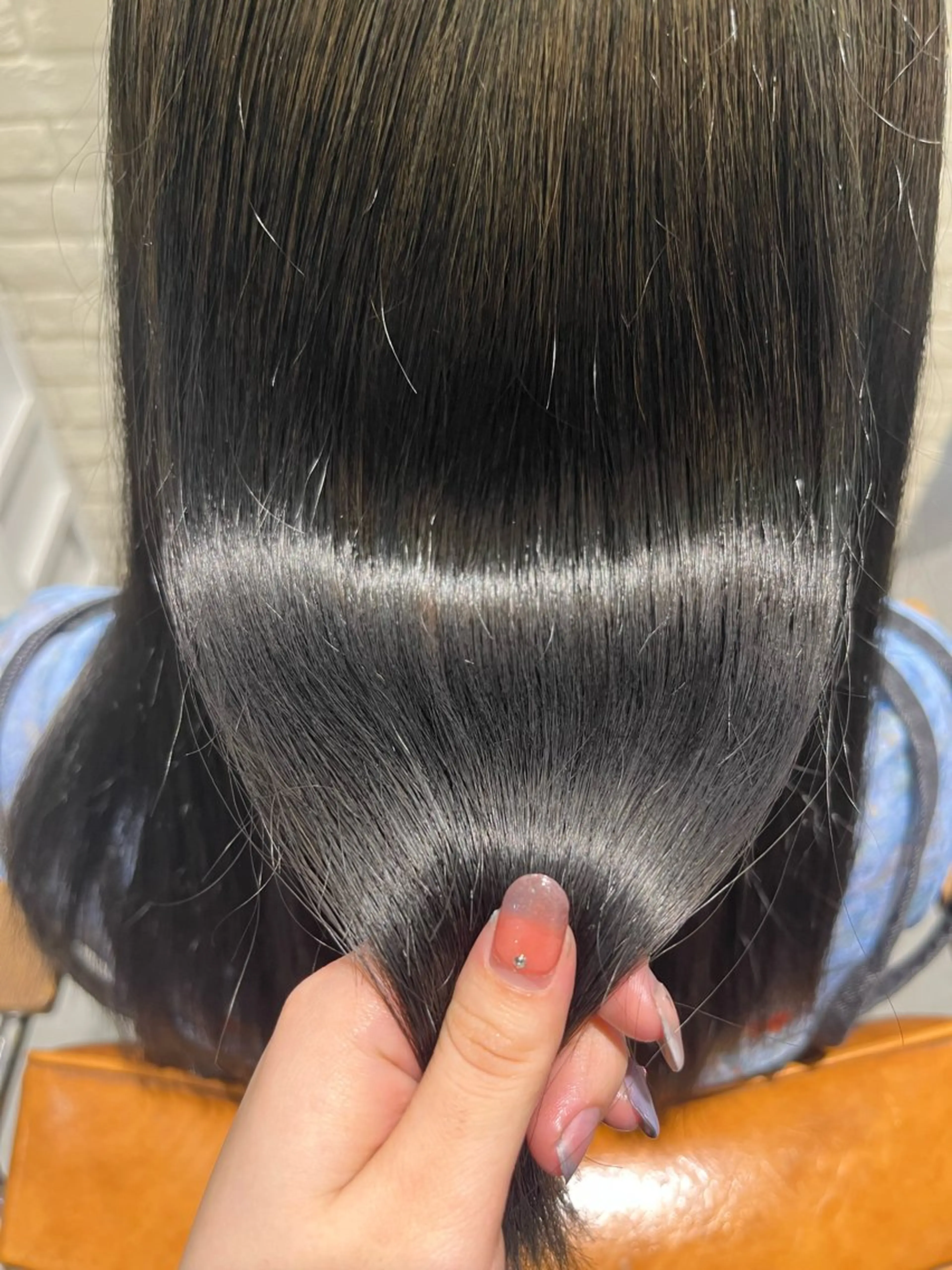 ロング カラー 髪質改善 縮毛矯正 トリートメント 髪質改善アンジュール かのんのヘアスタイル