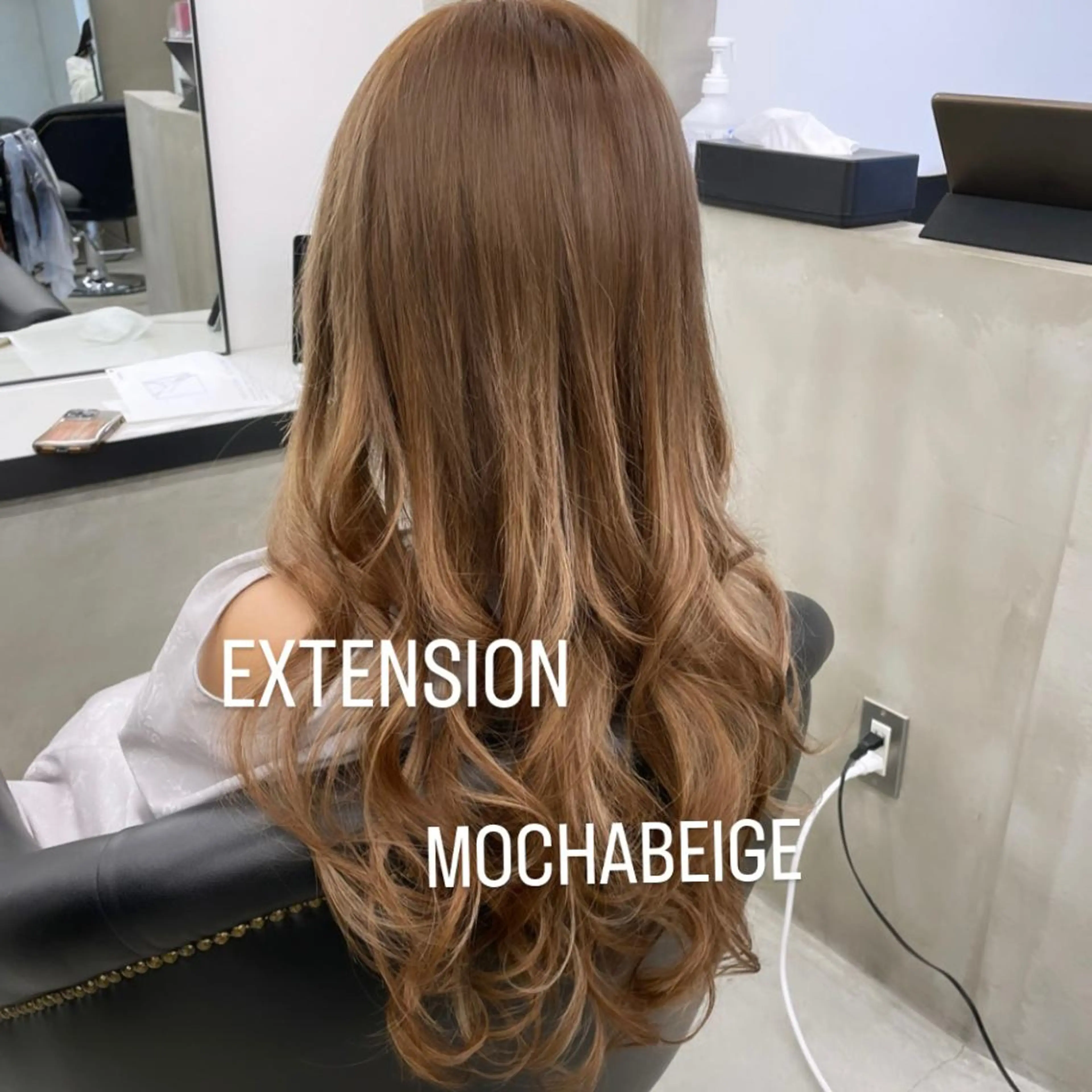 ロング カラー エクステ エクステ🩵ブリーチ 韓国ヘア🩵KAEのヘアスタイル
