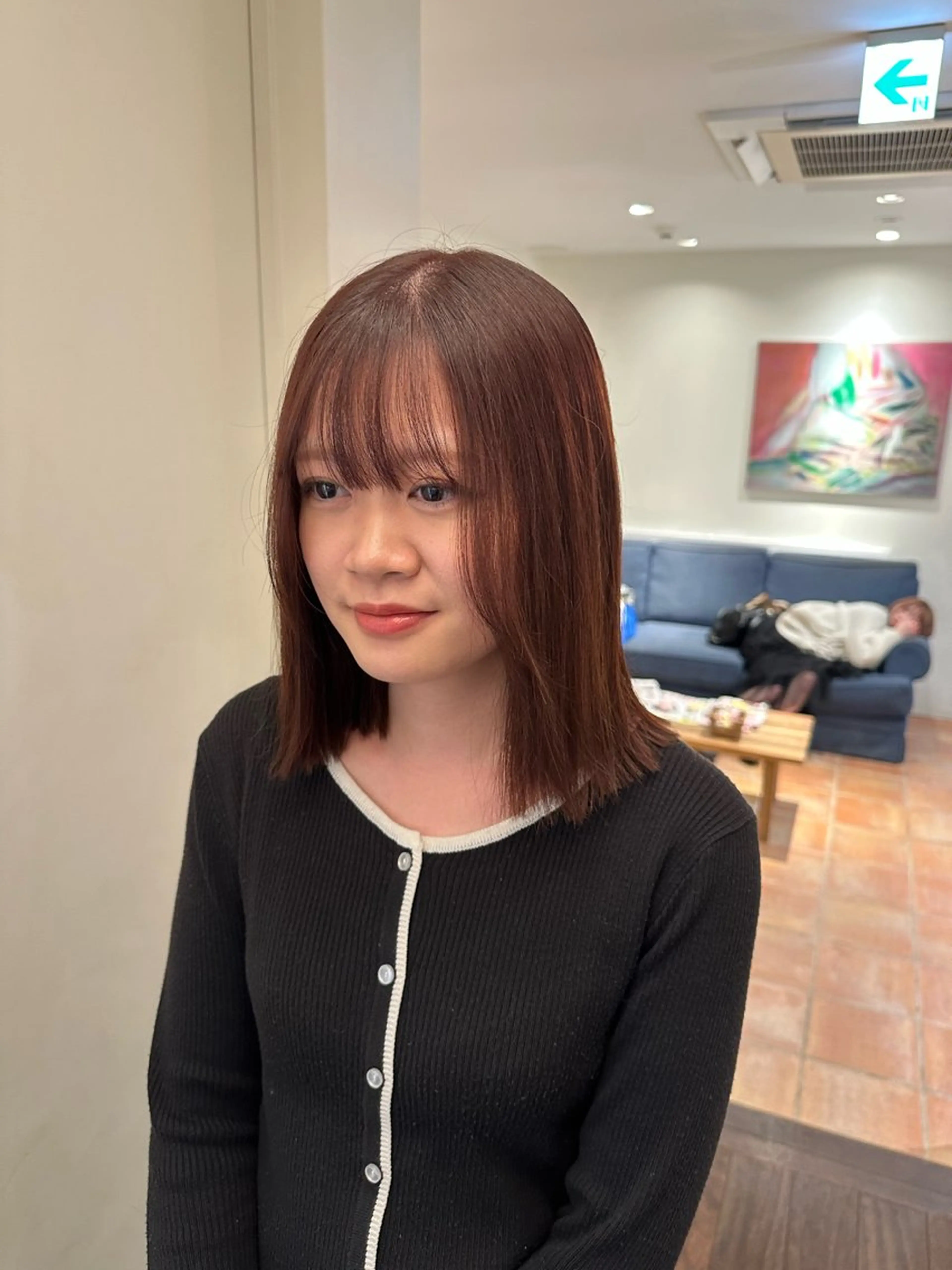 ミディアム カラー ヘアカラー 安丸 結夏のヘアスタイル