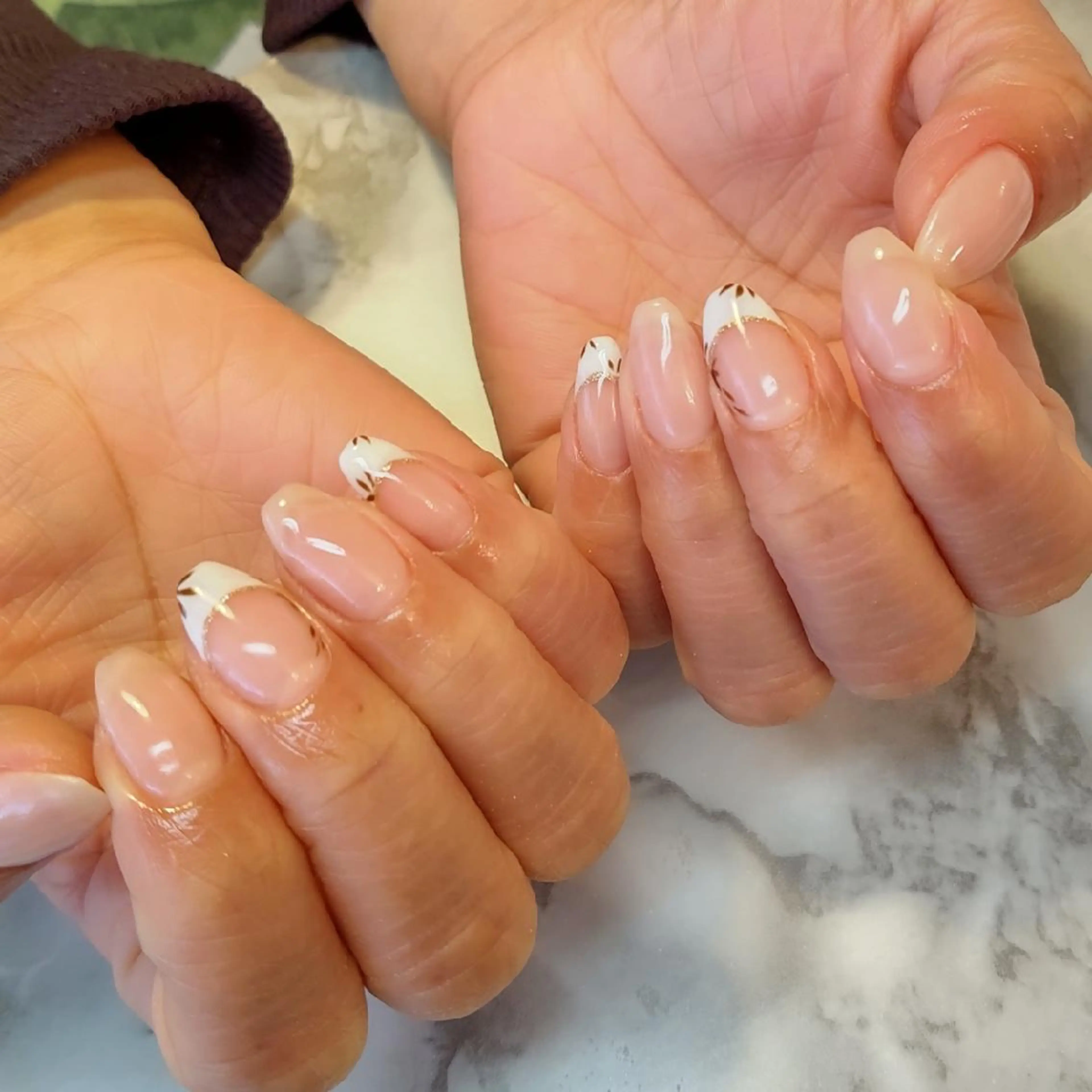 ネイル フレンチネイル ジェヌインネイル 河内のネイルデザイン