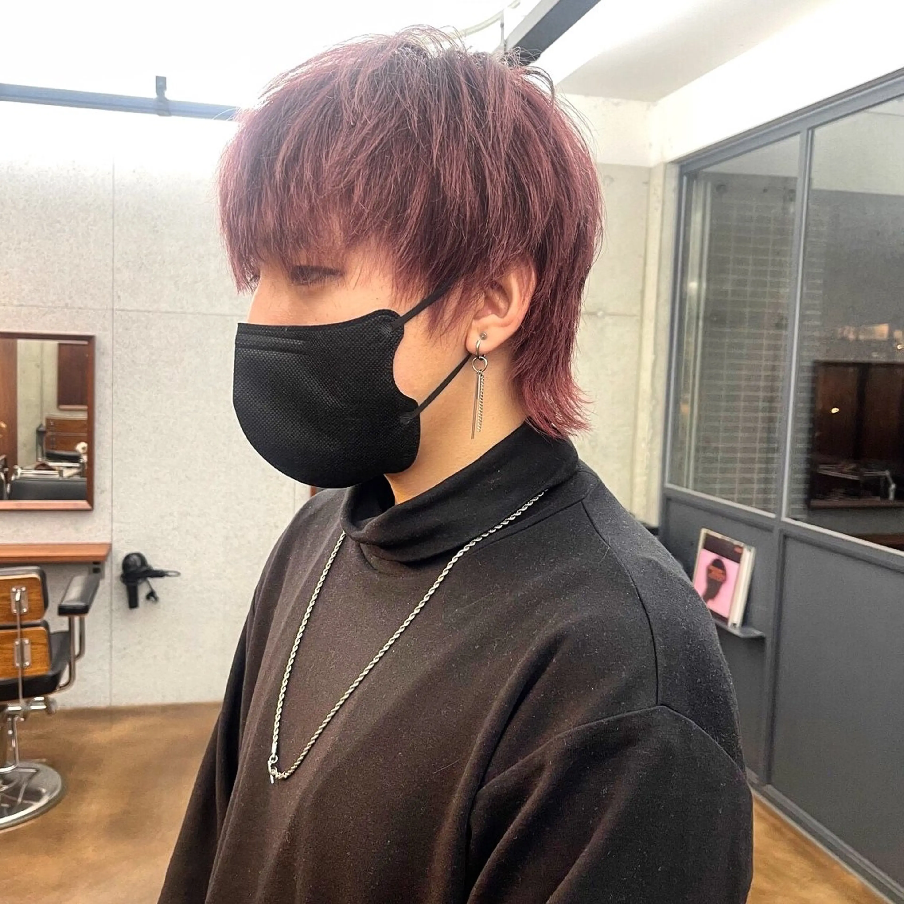 ショート カラー ピンクカラー ショートヘア ウルフカット カット ヘアカラー トリートメント ヘアセット ✂︎ウルフ・ショート ✂︎MIKUNIのヘアスタイル