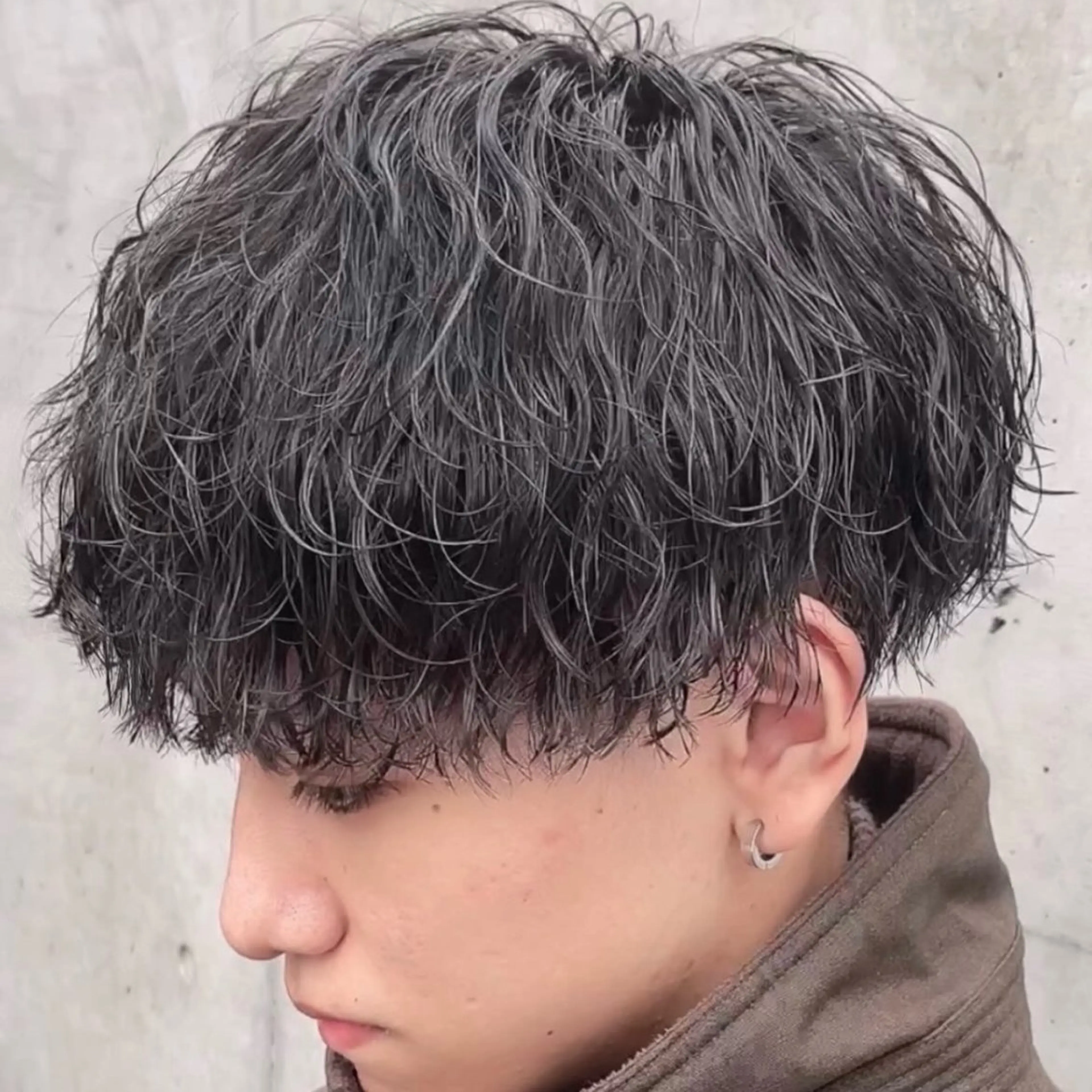 ミディアム パーマ ヘアアレンジ メンズ fifth 石川 凪のヘアスタイル