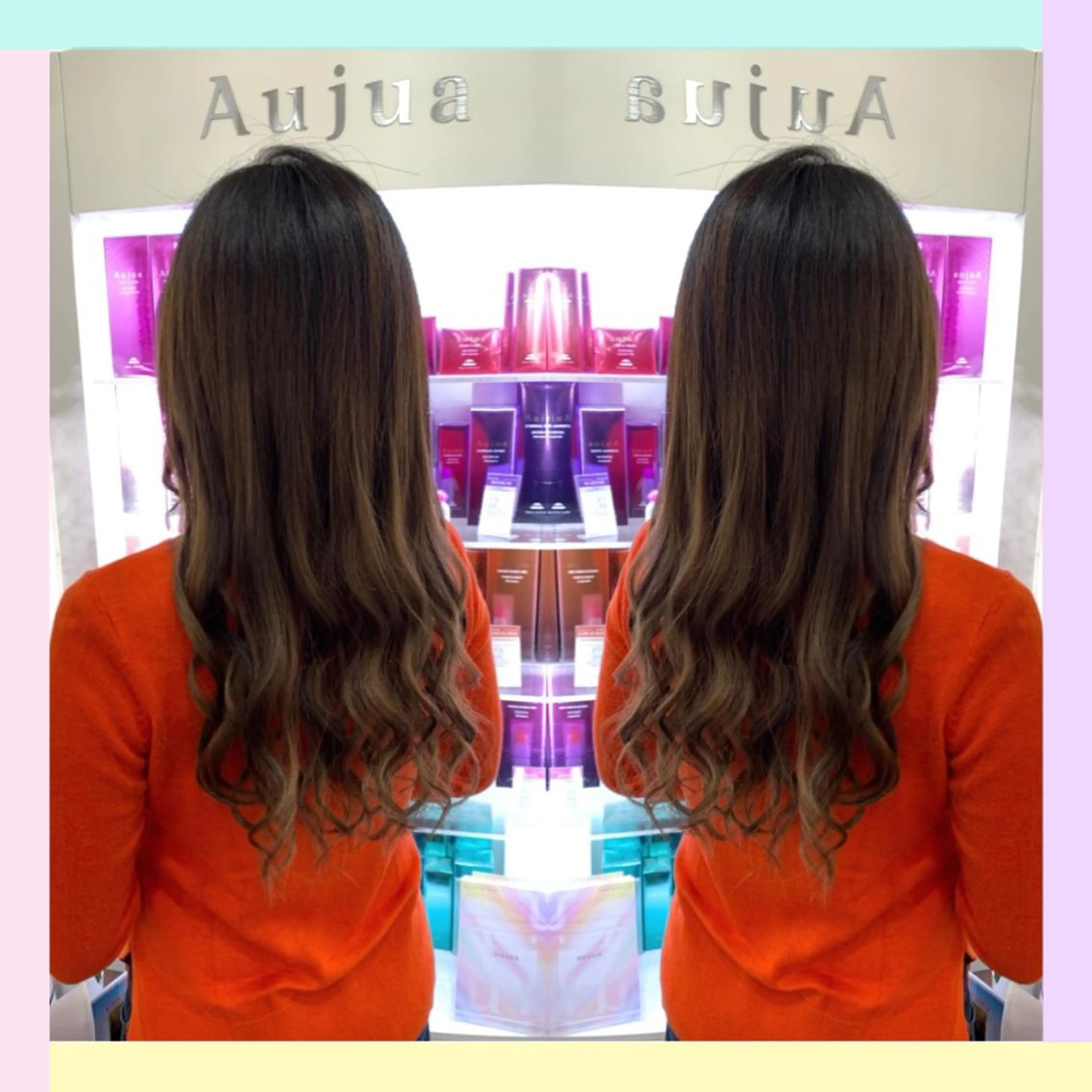 ロング カラー れん/ハイトーン /エクステ/韓国風のヘアスタイル