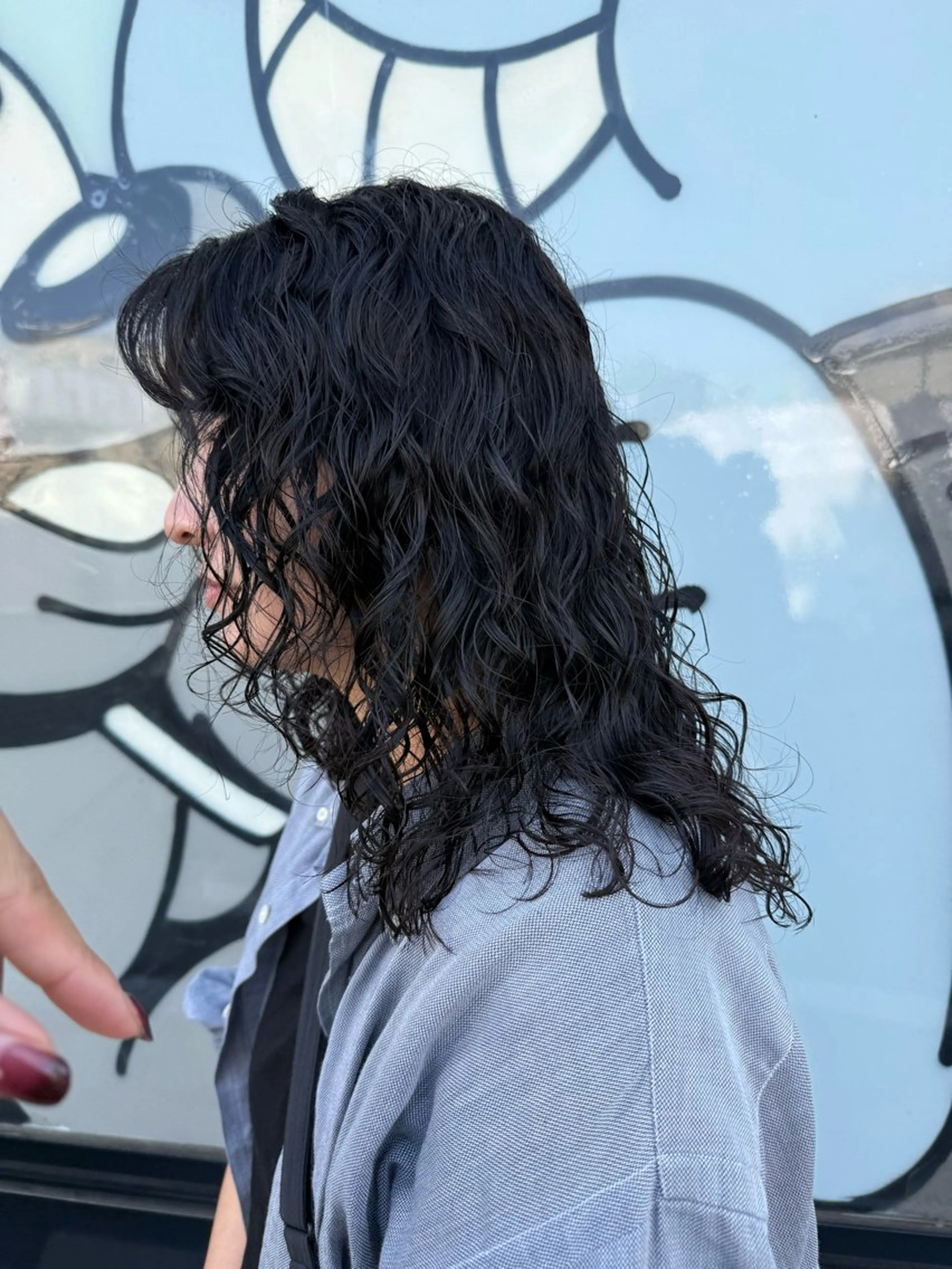 ミディアム カット パーマ トリートメント デジタルパーマ/ ウェーブパーマ/神野のヘアスタイル