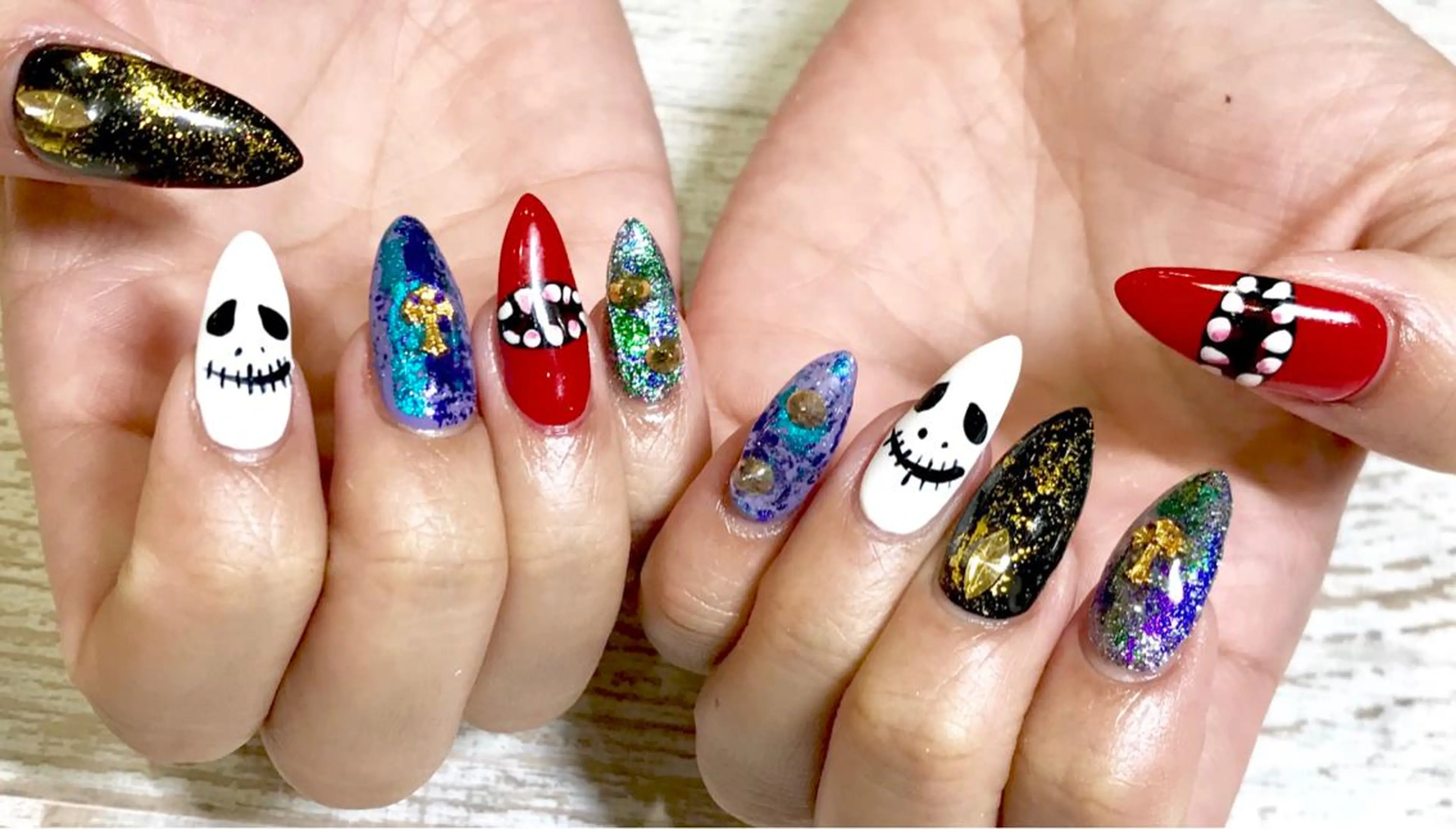 ネイル ハロウィン ハンドネイル Lino+ ネイル&よもぎ蒸しのネイルデザイン