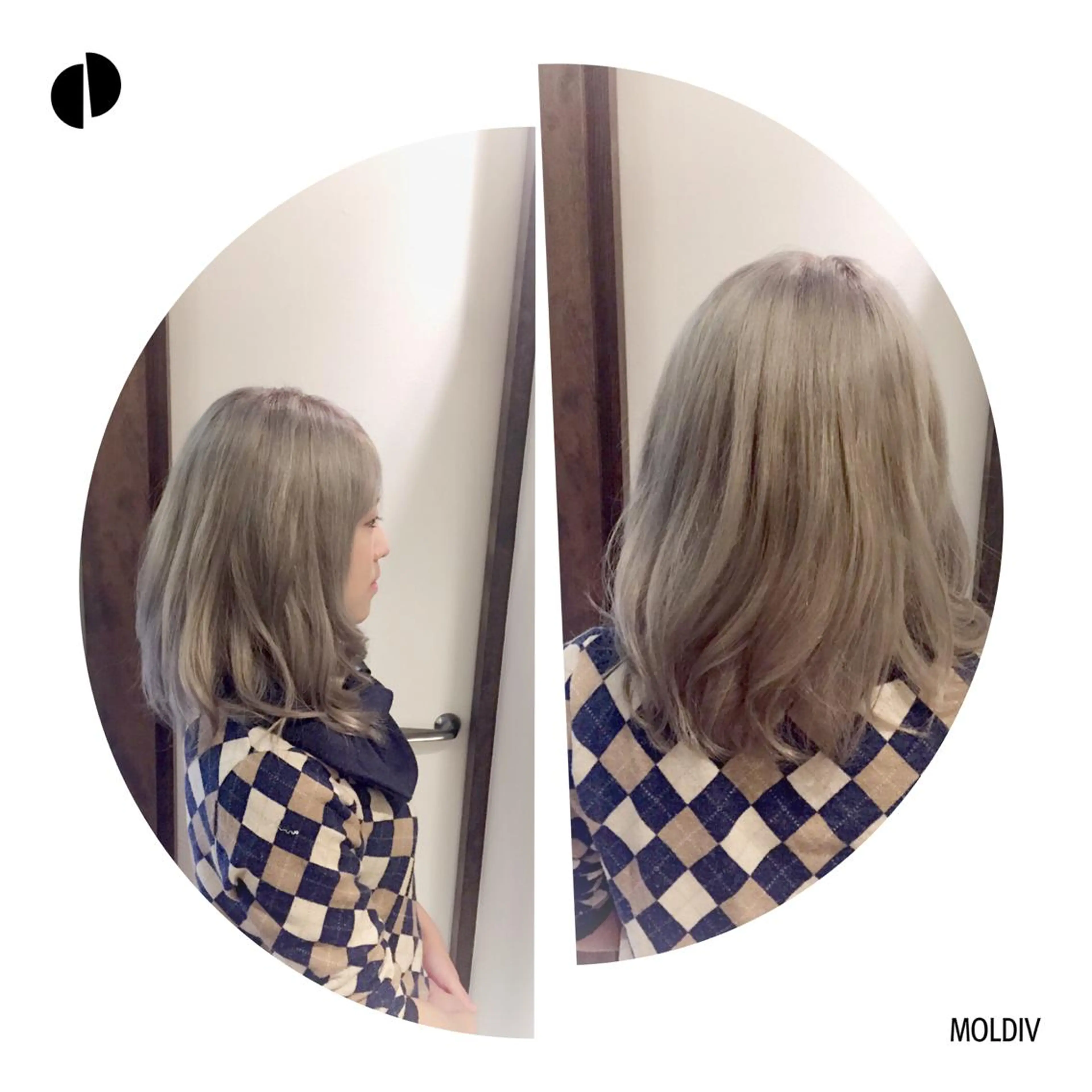 ミディアム セミロング カラー シルバー ✨縮毛矯正✨髪質改善 ナカシマ ユミのヘアスタイル