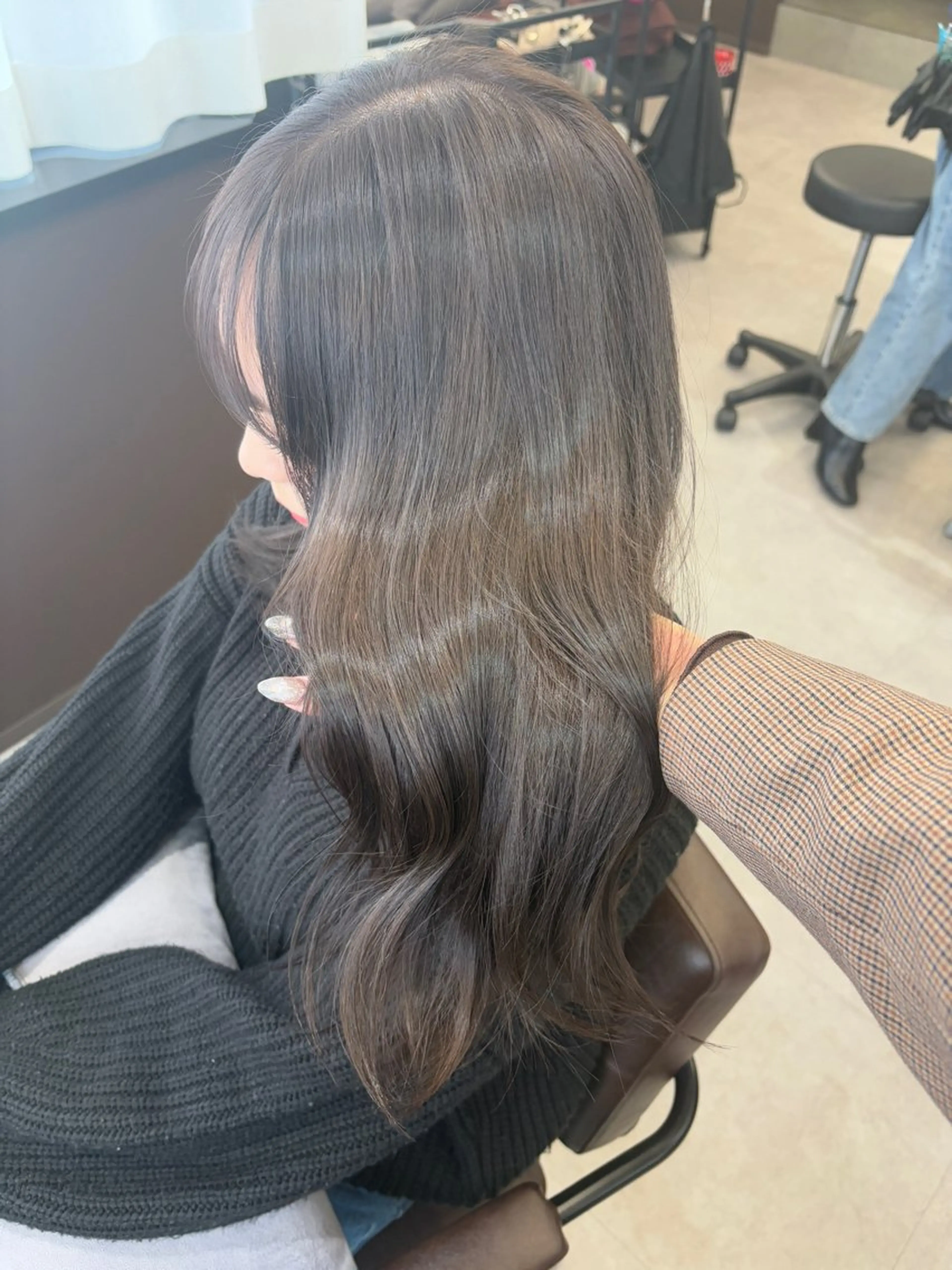 セミロング カラー 韓国×髪質改善カラー 💎hinaのヘアスタイル