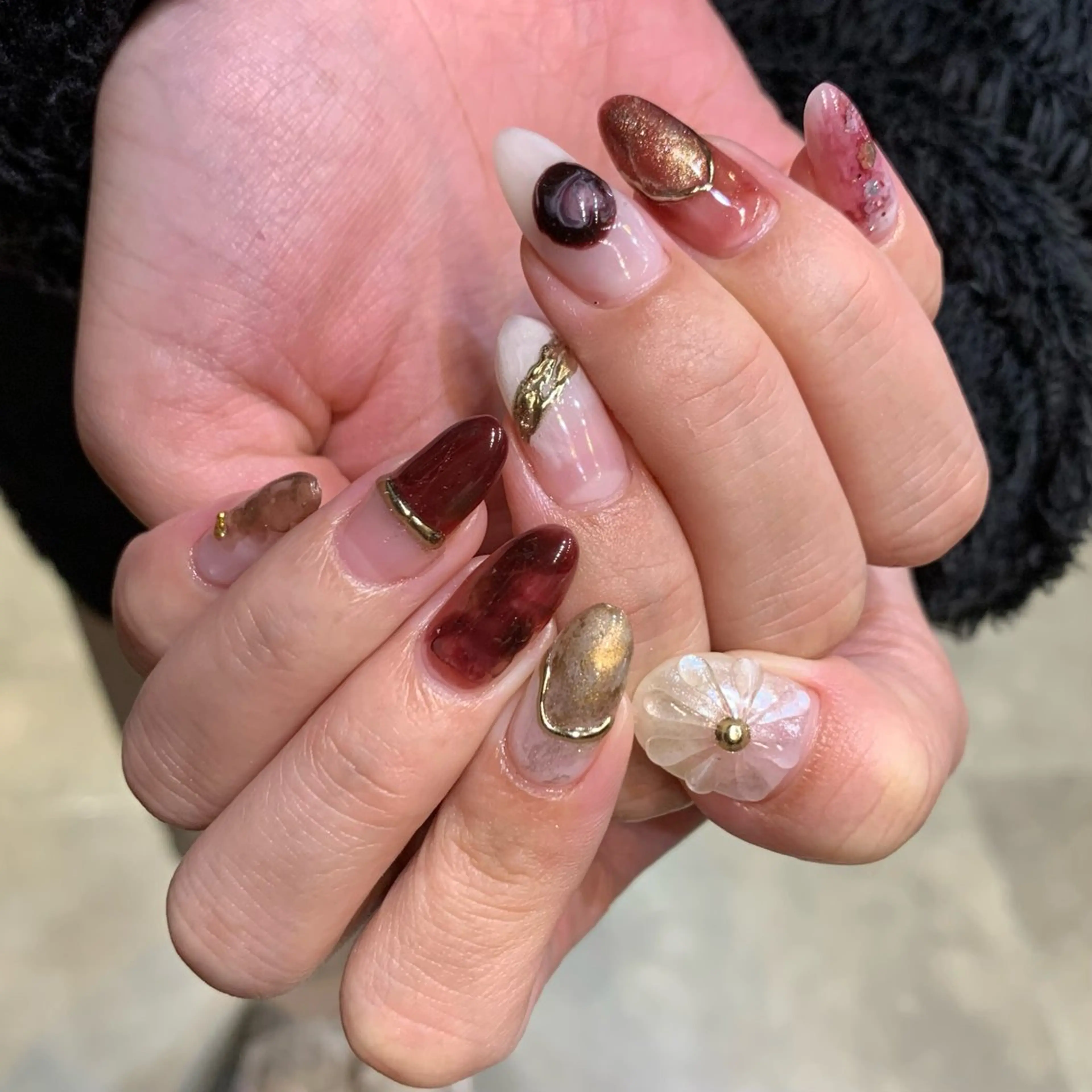 ネイル ぷっくりネイル ハンドネイル YUKIMO🍎名駅 /ニュアンスのネイルデザイン