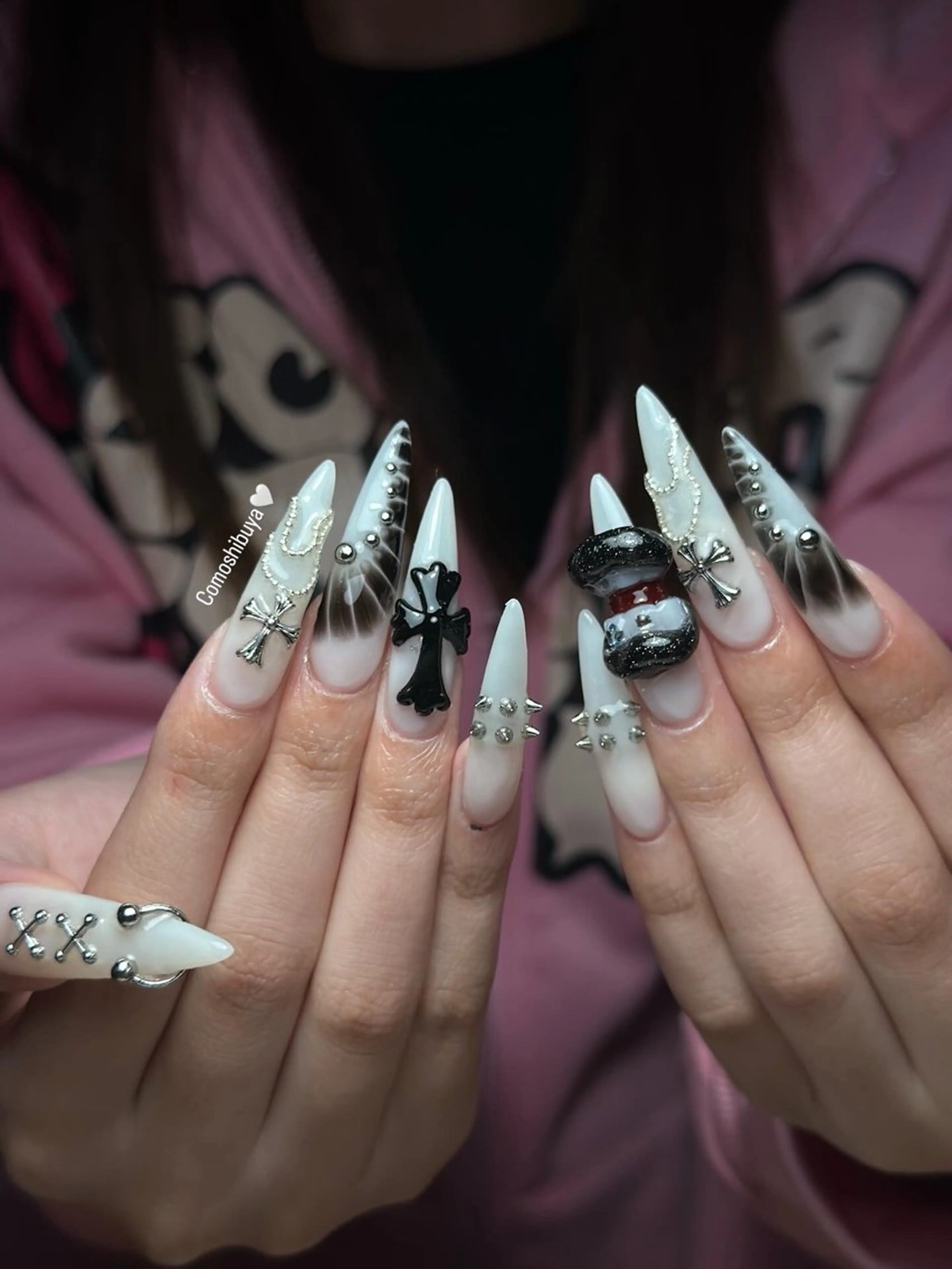 ネイル 韓国ネイル シンプルネイル ワンホンネイル CoMo Nailのネイルデザイン