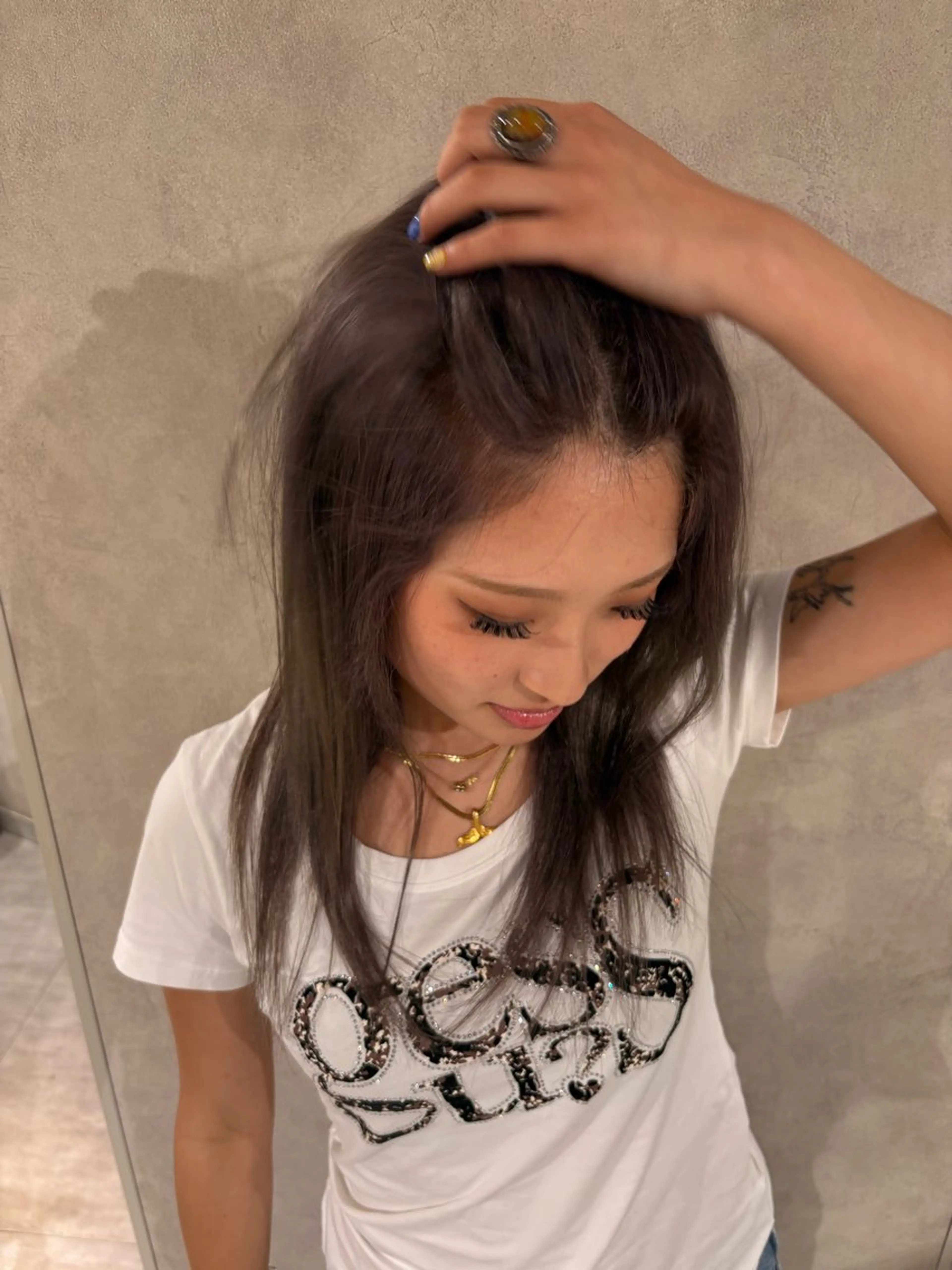 ロング カラー ヘアカラー トリートメント 透明感カラー/海外風 レイヤー/mao🗽のヘアスタイル