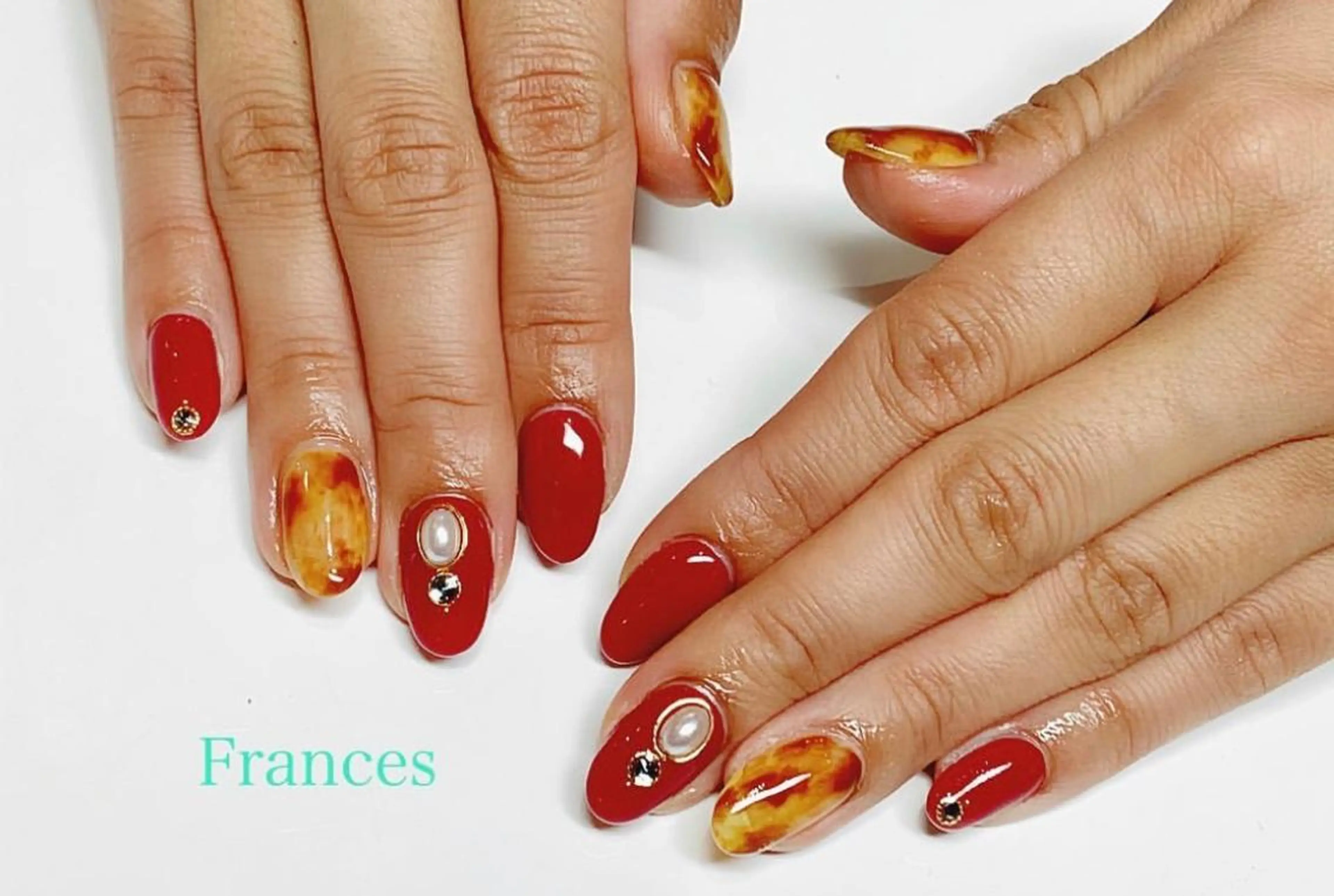 ネイル べっ甲ネイル ハンドネイル Frances 今村のネイルデザイン