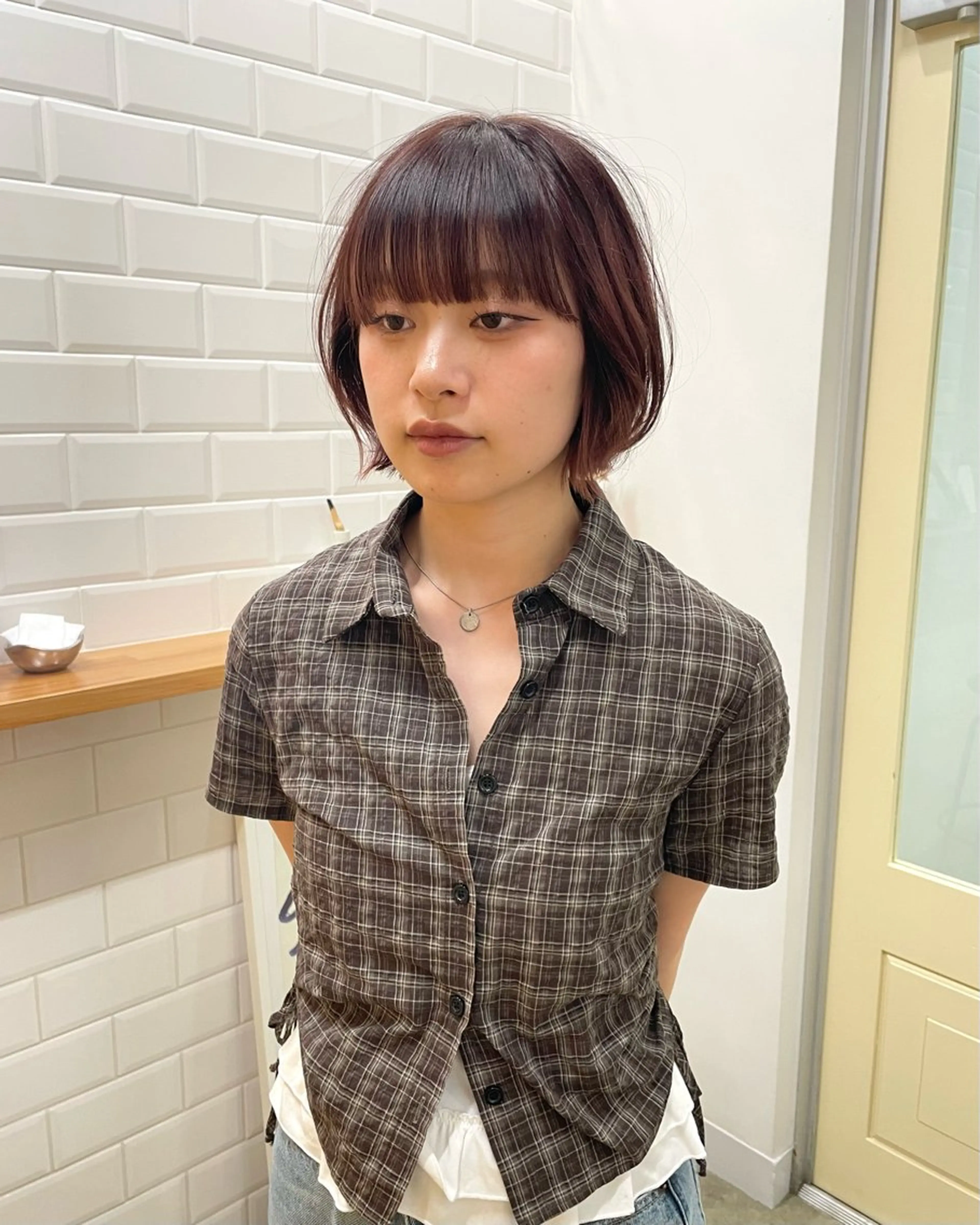ミディアム ボブ 古市 萌乃華のヘアスタイル
