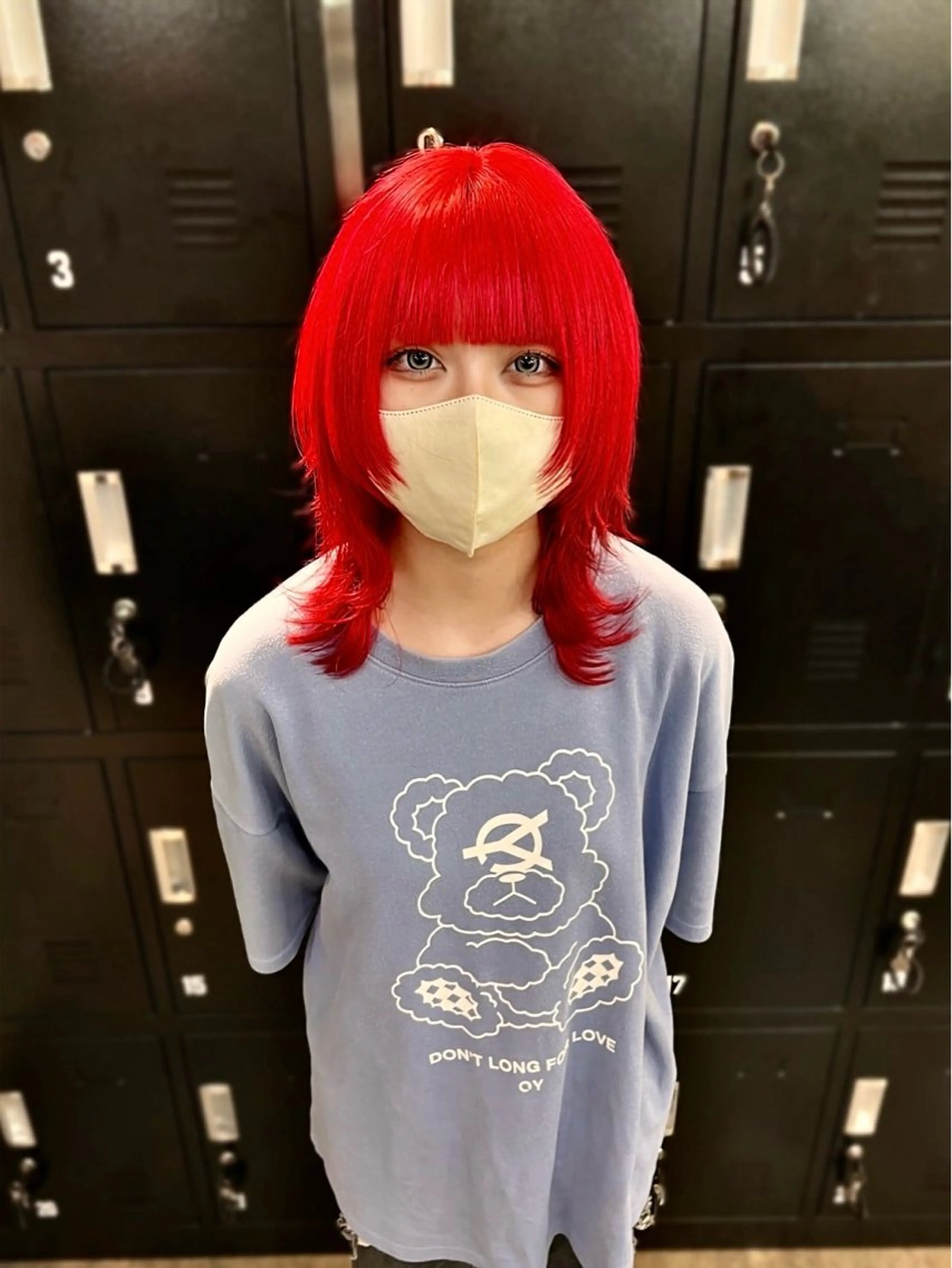 ミディアム カラー ヘアアレンジ カット ヘアカラー トリートメント ヘアセット 🐺ウルフの神🐺 /カラー/けいすけのヘアスタイル