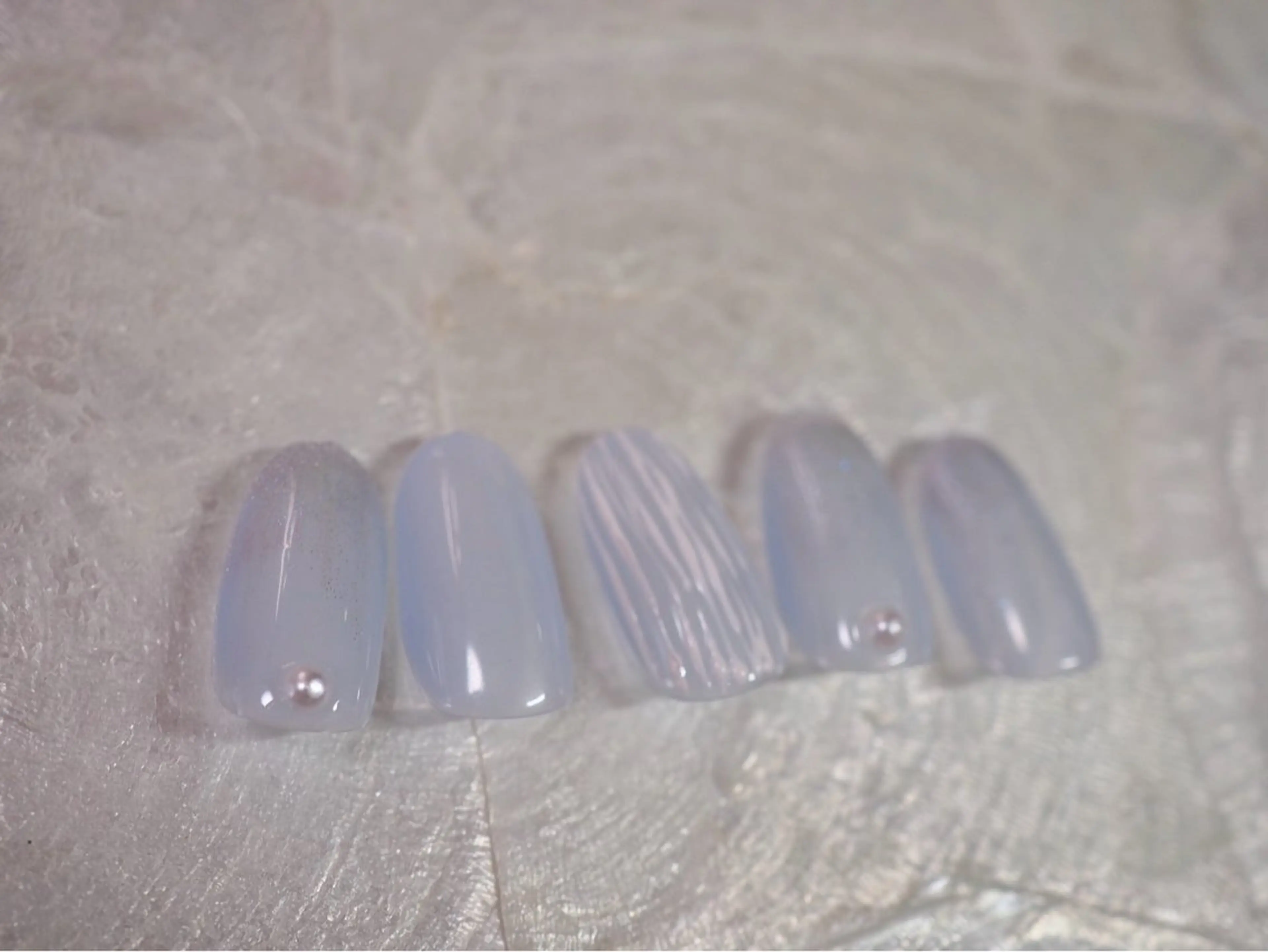 ネイル オーロラネイル ブルー 桜ネイル フラワーネイル フットネイル ハンドネイル kiki nail たまプラーザのネイルデザイン