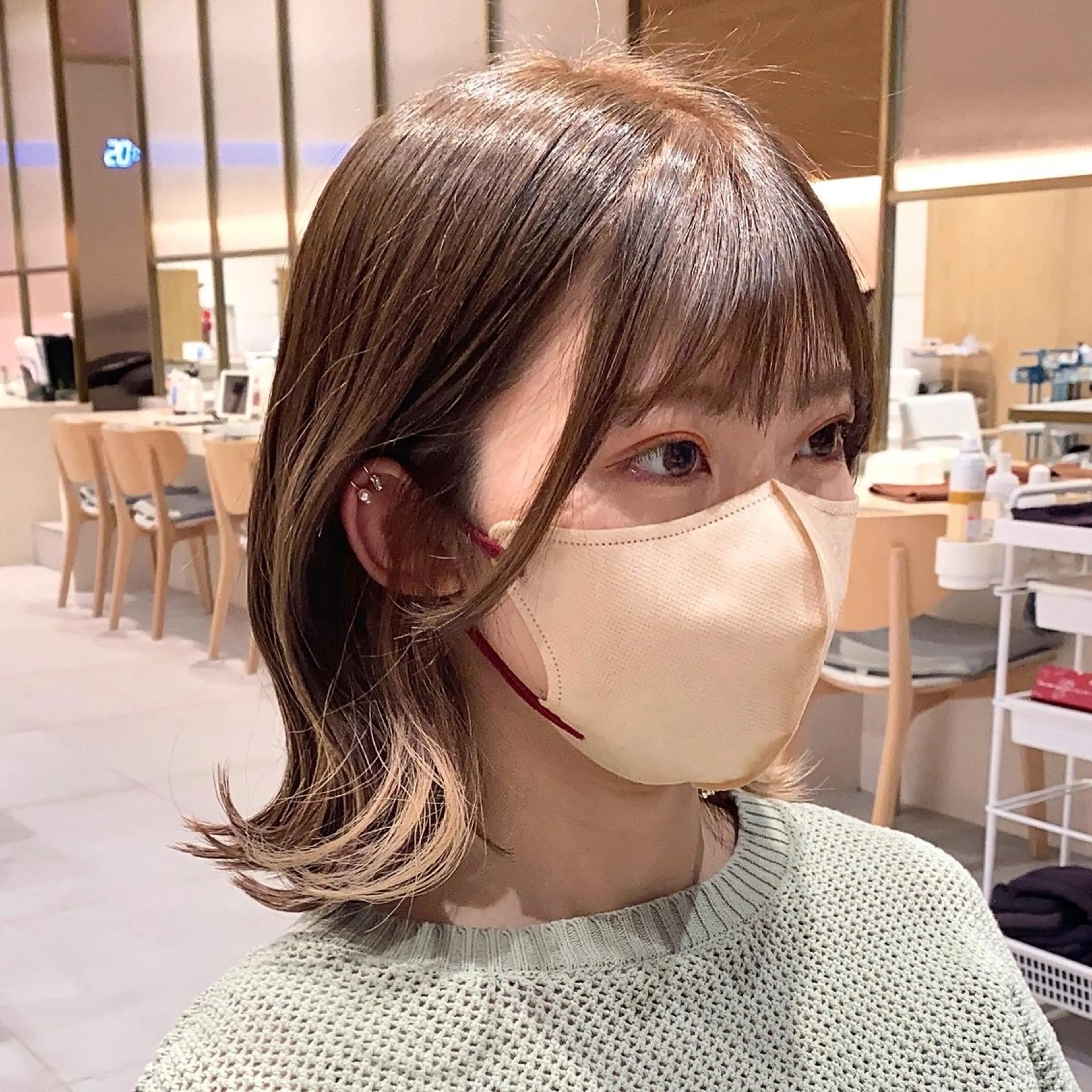 ミディアム カラー カット ヘアカラー トリートメント ナチュラル韓国ヘア 🇰🇷塚田凌太のヘアスタイル