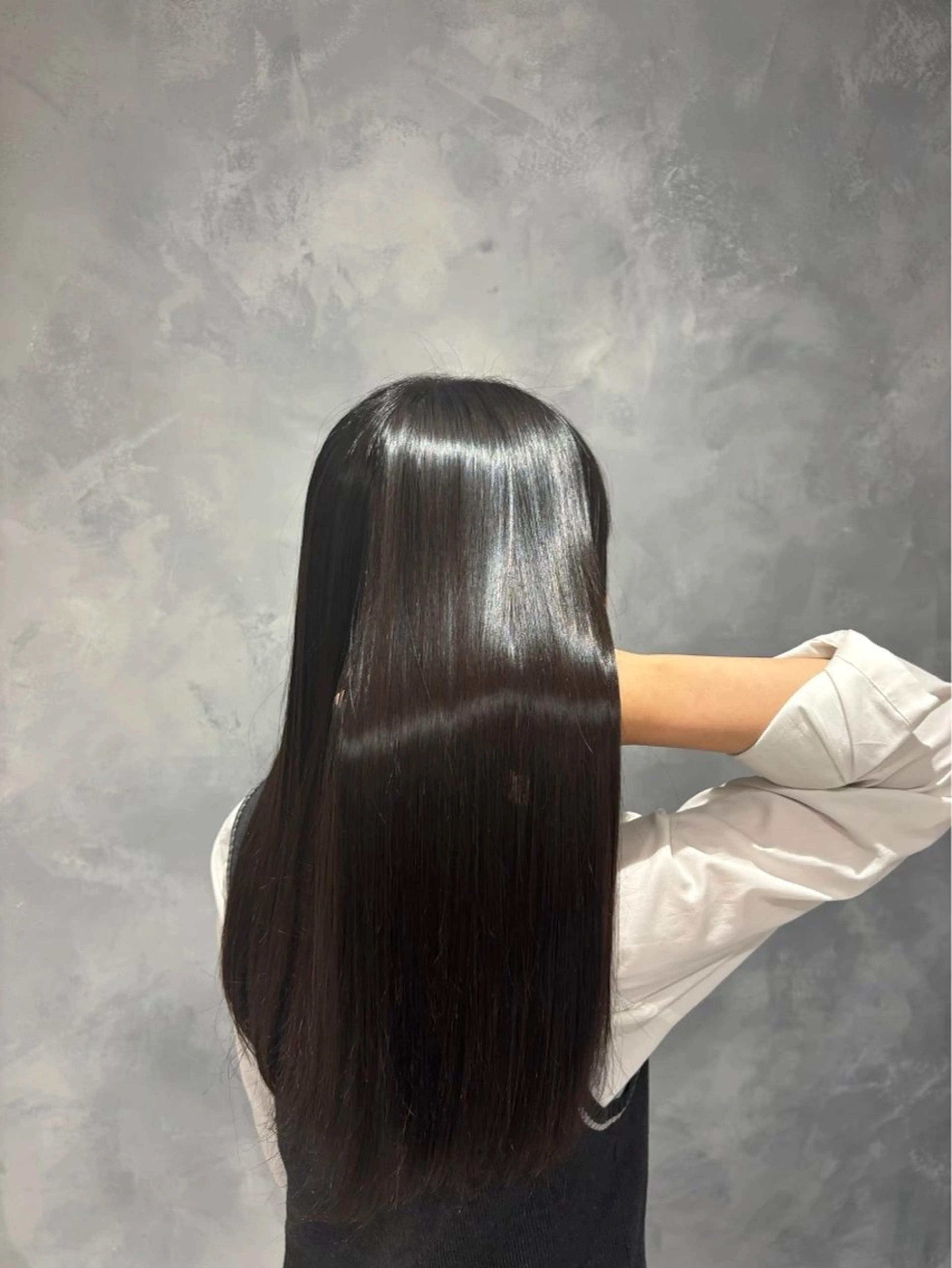 縮毛矯正モデルの写真