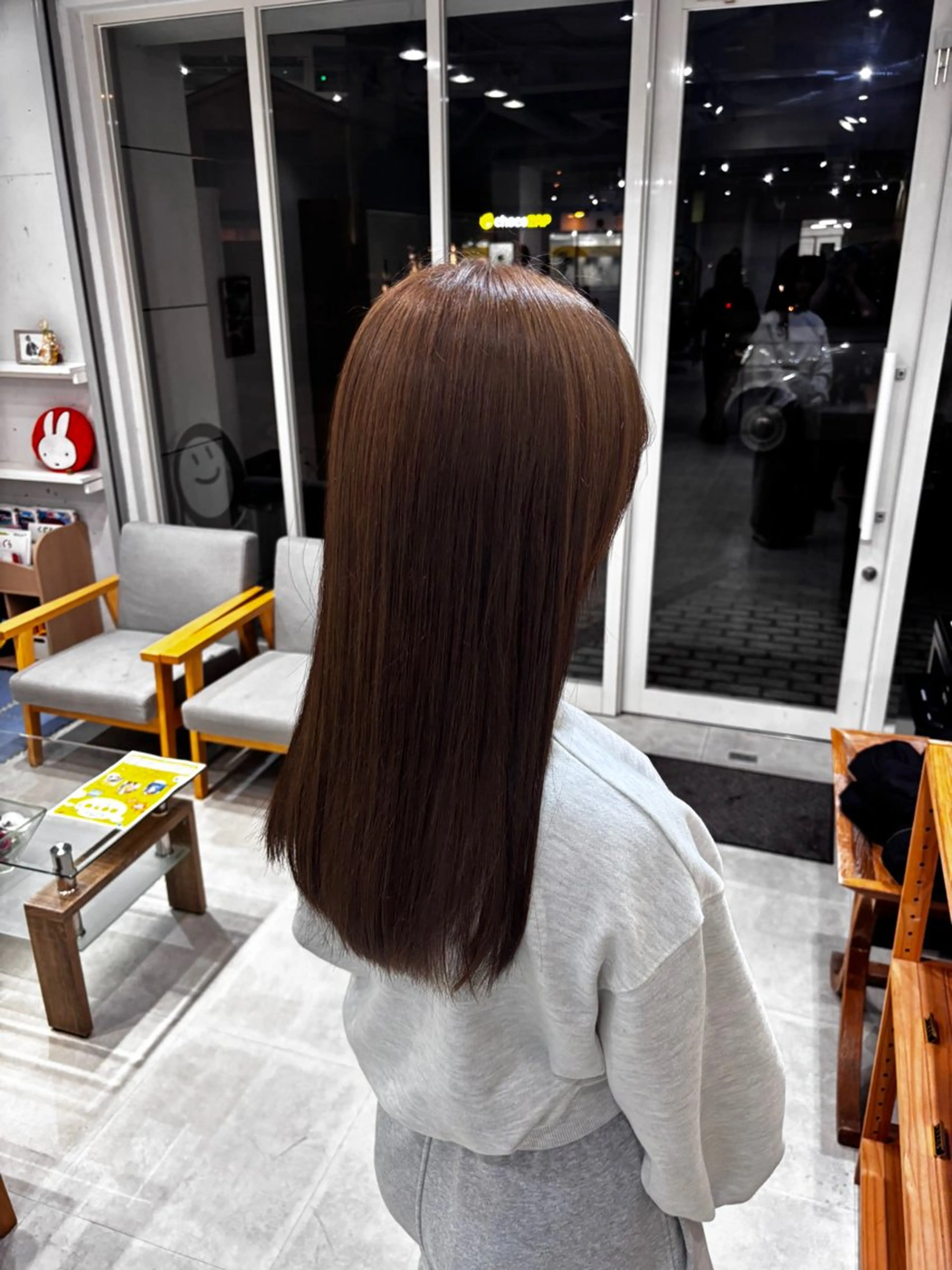 ロング カラー アッシュ カット ヘアカラー 橋本 ななみのヘアスタイル