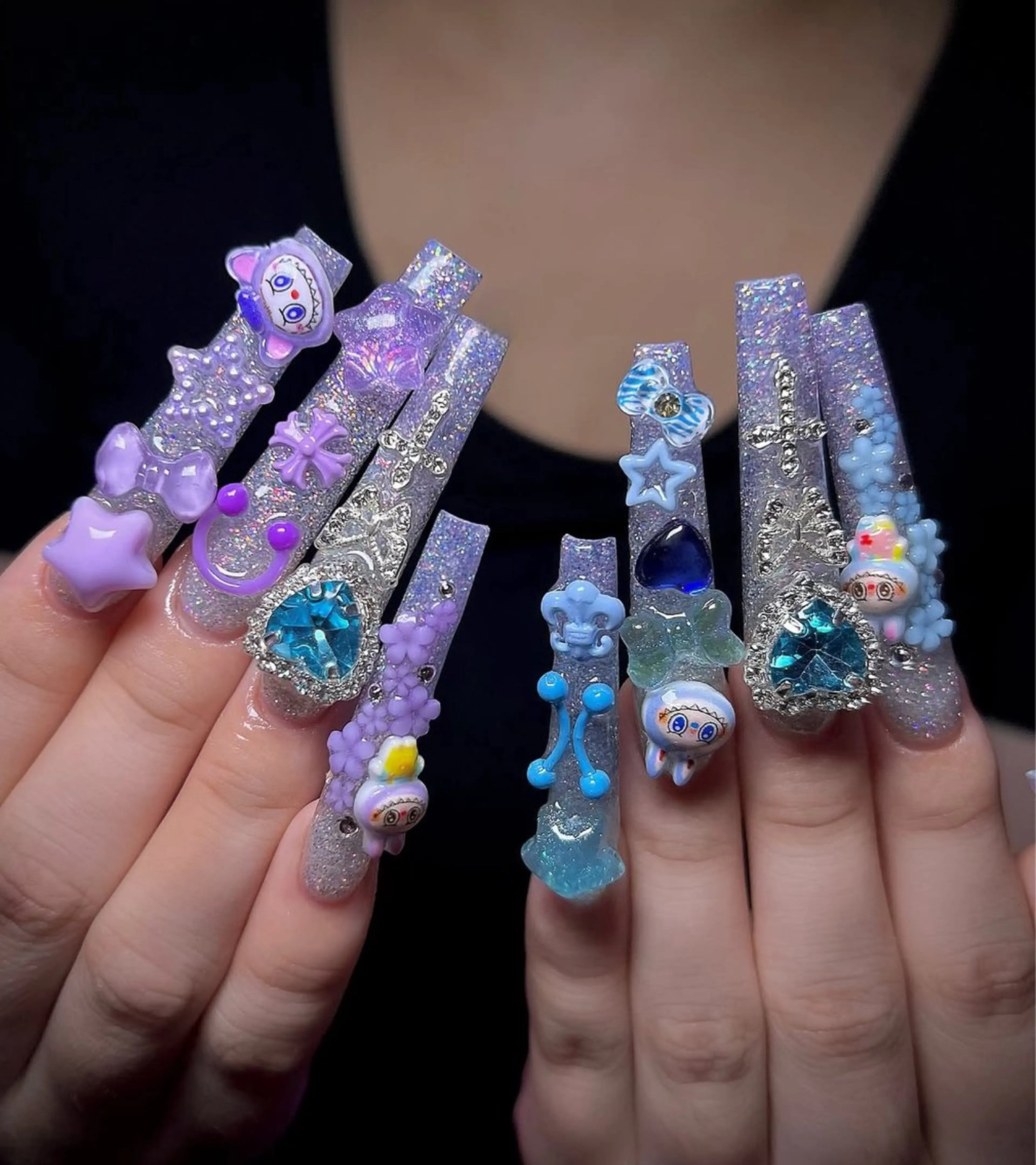 ネイル アニマル柄 オーロラネイル チークネイル フラッシュネイル ジェルネイル ハンドネイル Hinaa 池袋のネイルデザイン