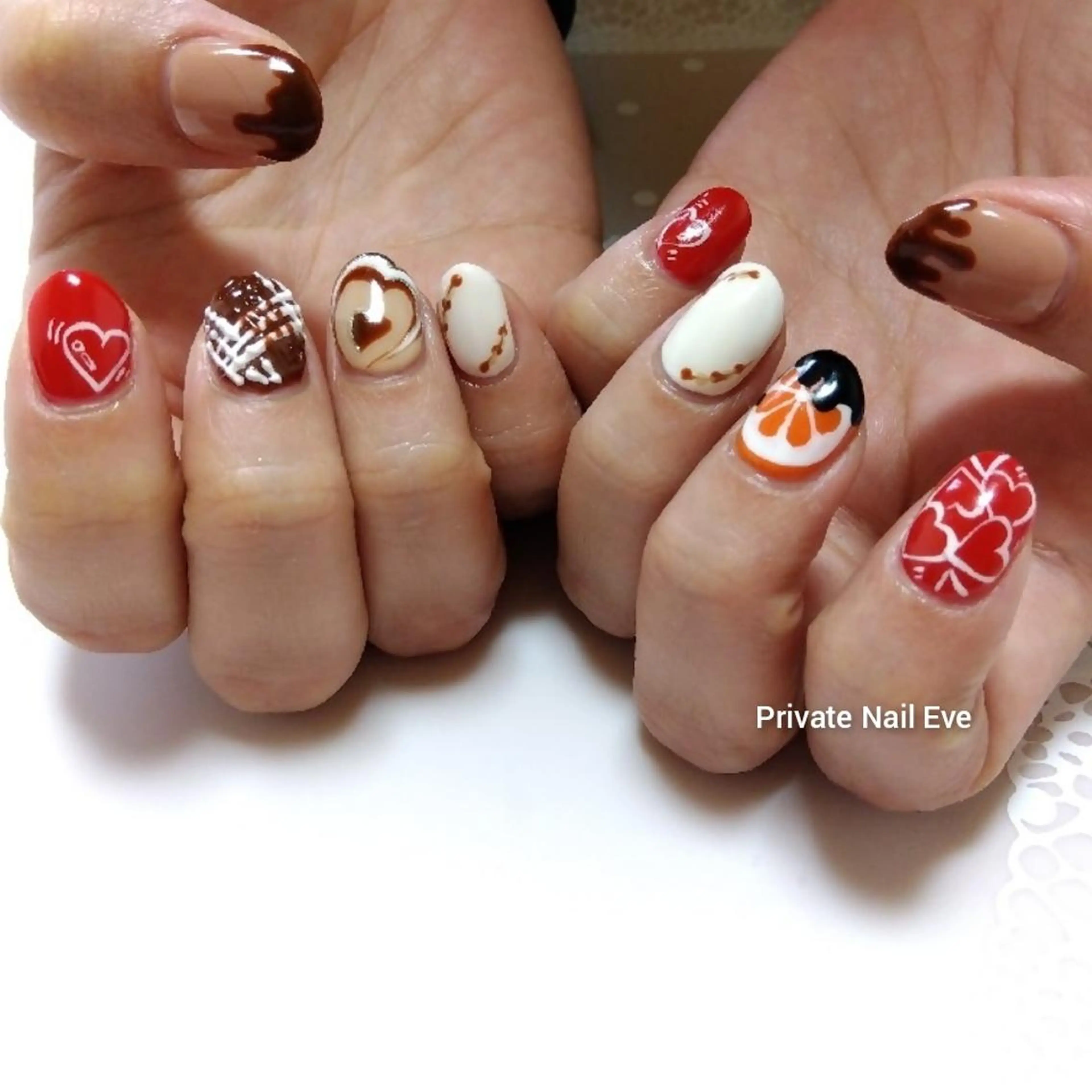 ネイル バレンタイン ハンドネイル ネイル junkoのネイルデザイン