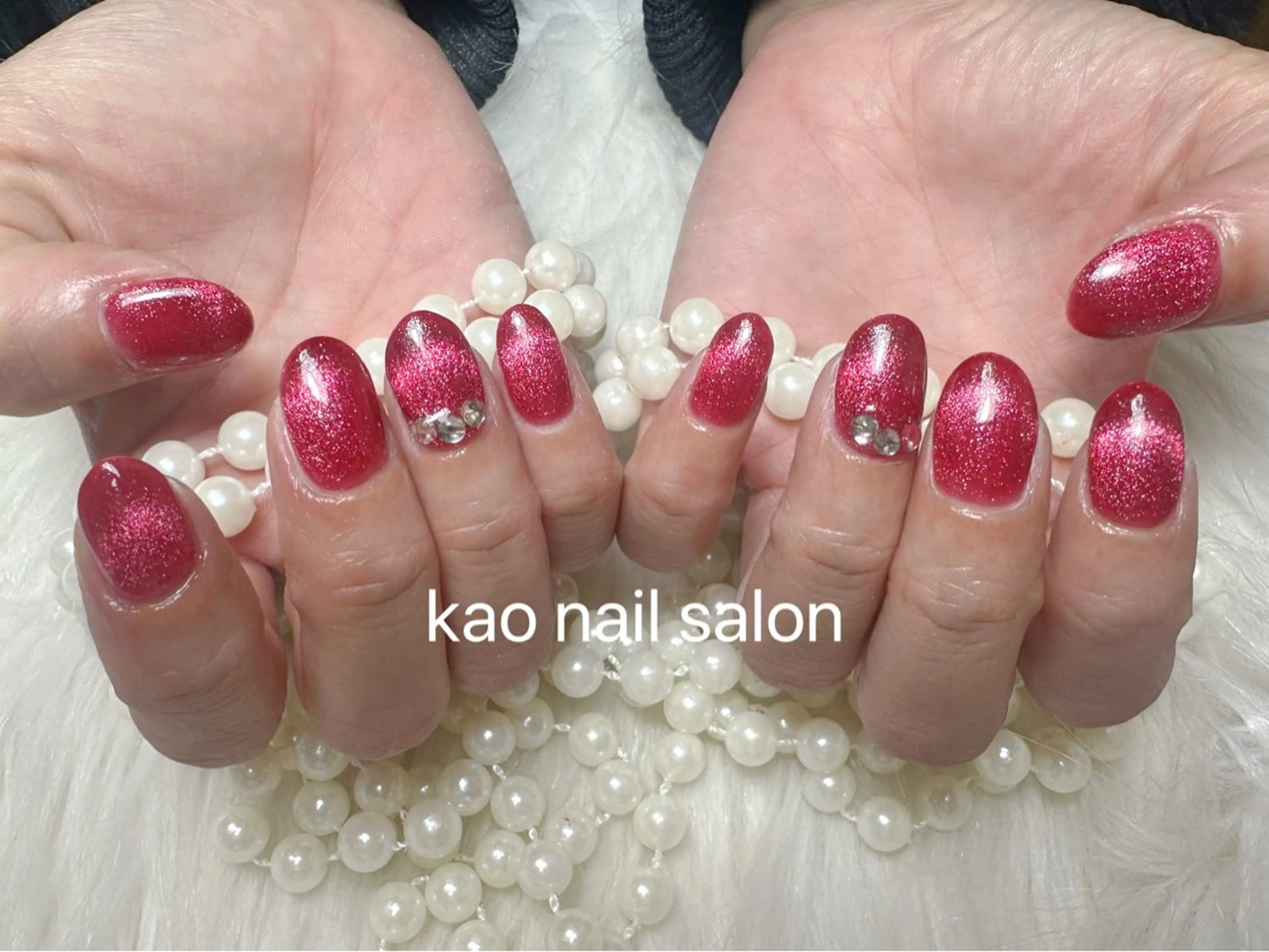 ネイル ハンドネイル kao nail マグネット/長さだしのネイルデザイン