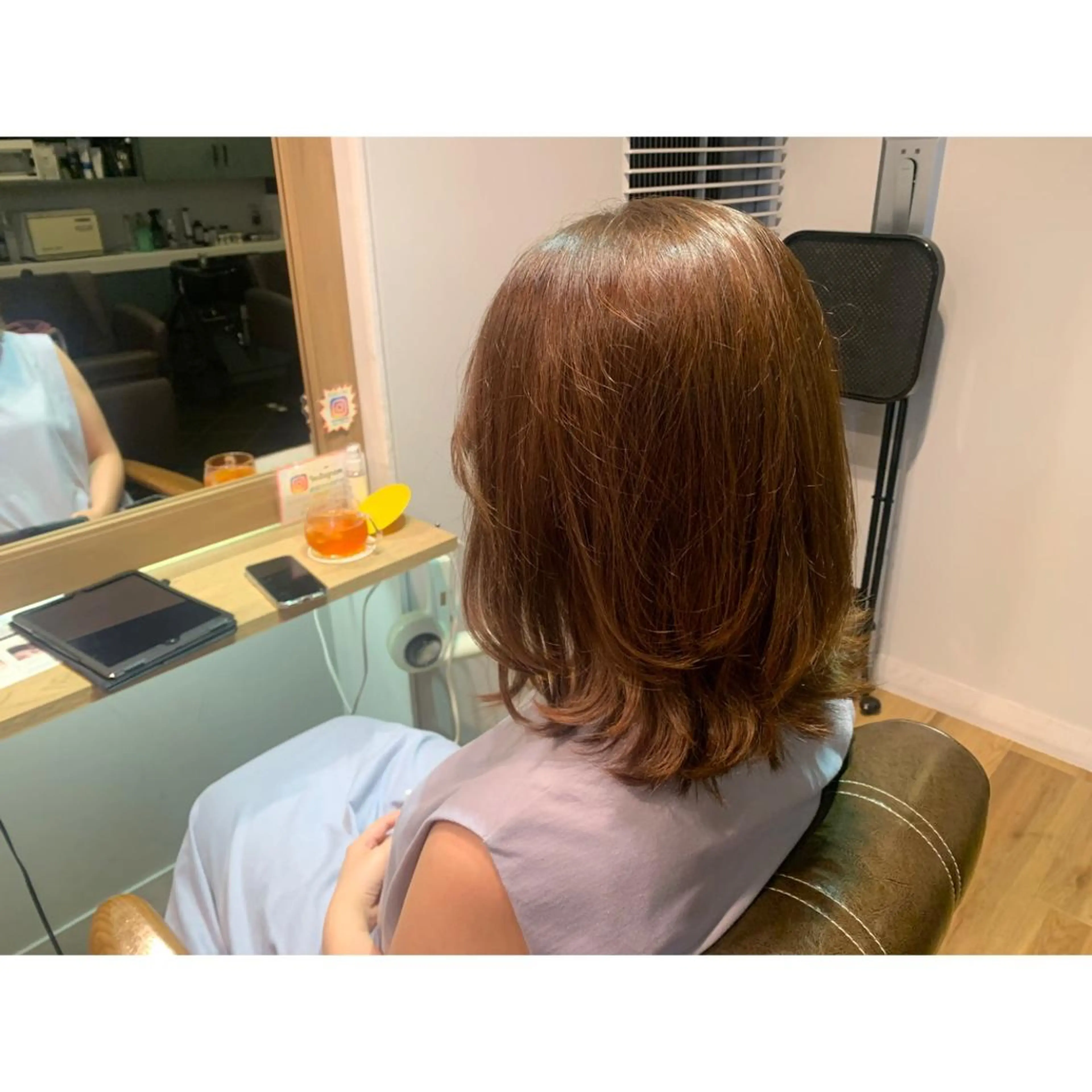 ミディアム カラー アッシュ ツキダテ ユイのヘアスタイル