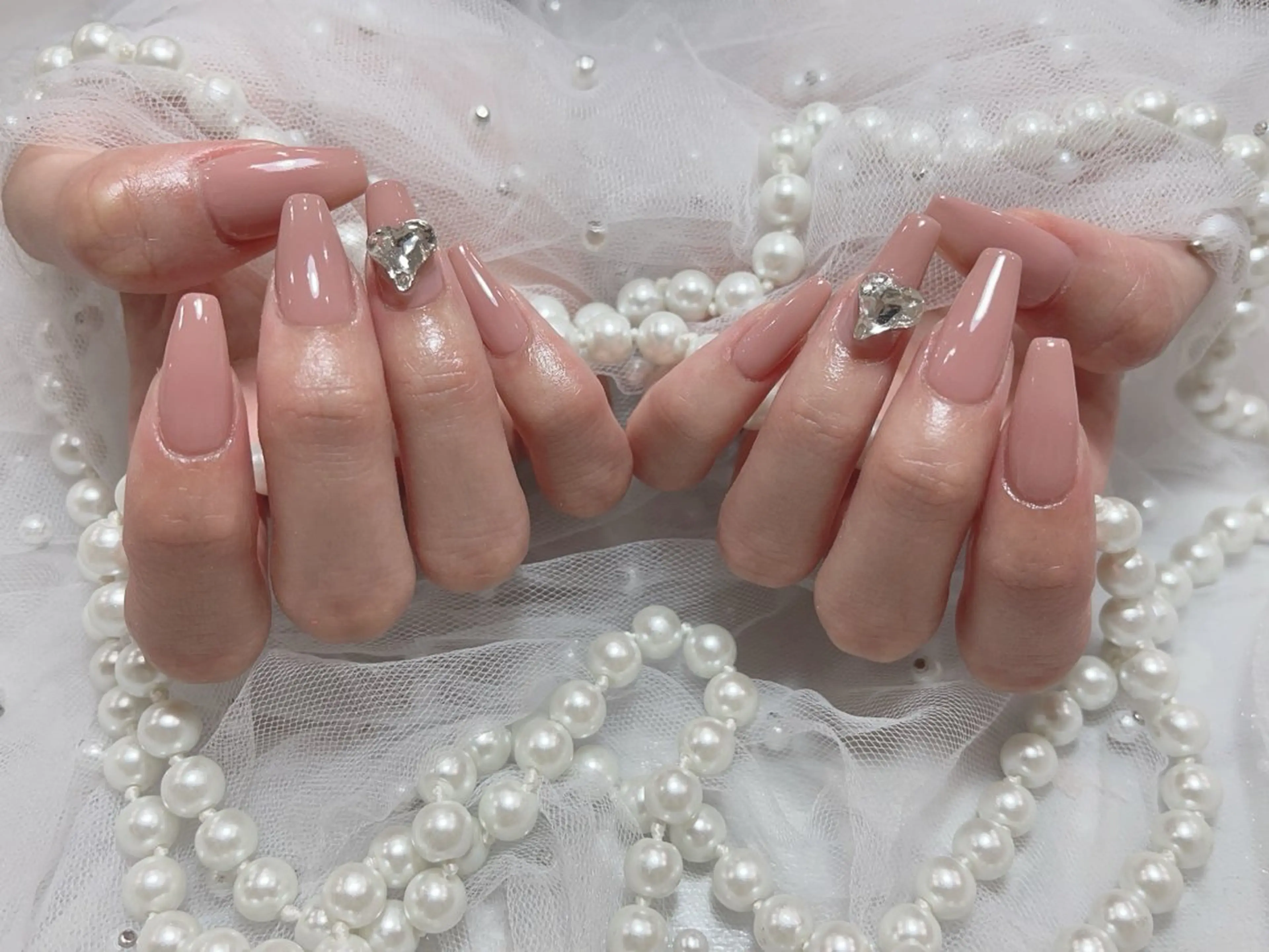 ネイル アートネイル フラッシュネイル フレンチネイル ガラスフレンチ グラデーション M2beauty Renaのネイルデザイン