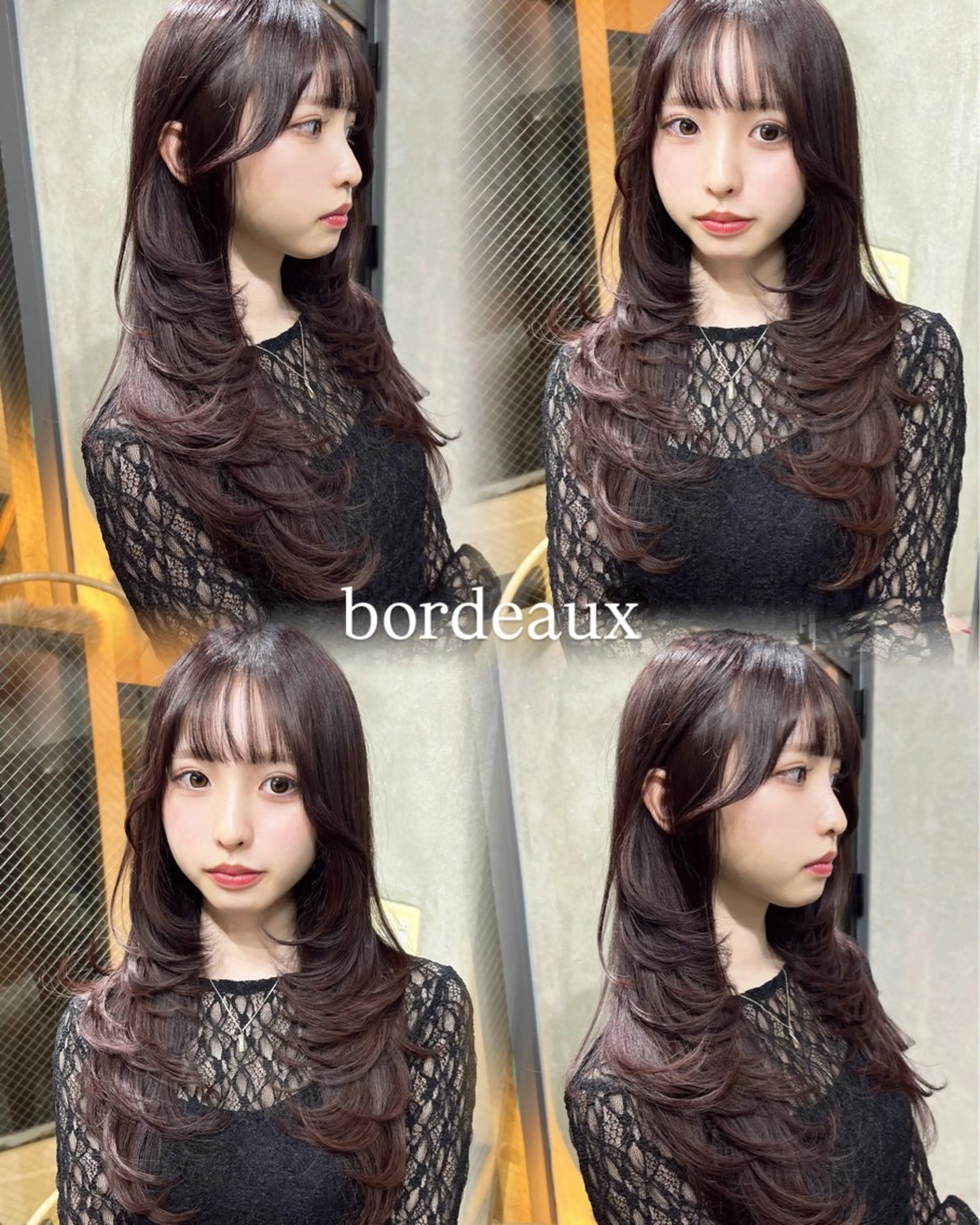 ロング カット ヘアカラー トリートメント maya レイヤーカットのヘアスタイル