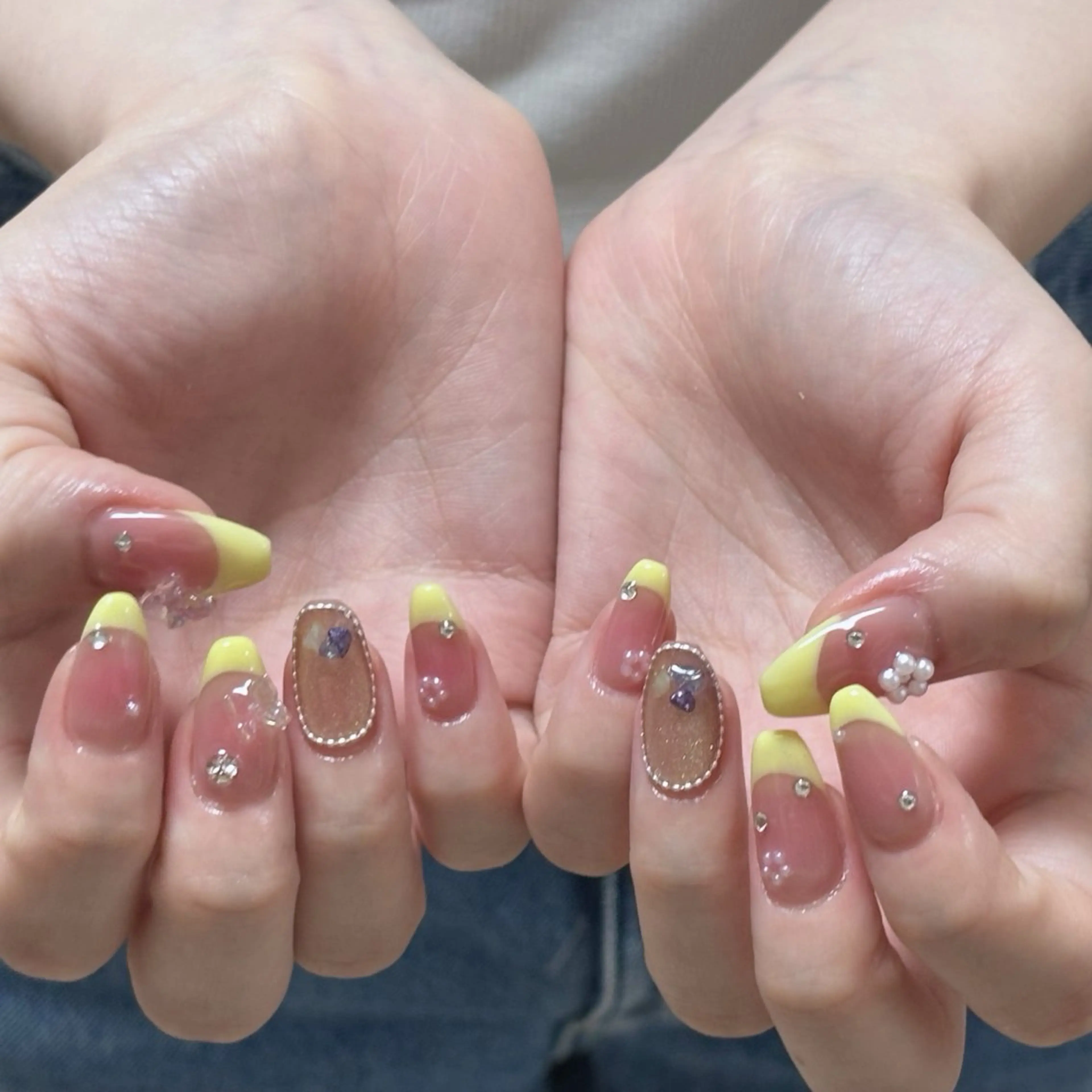 🐷新規オフ無料🐷チップ長さだし10本デザインの写真