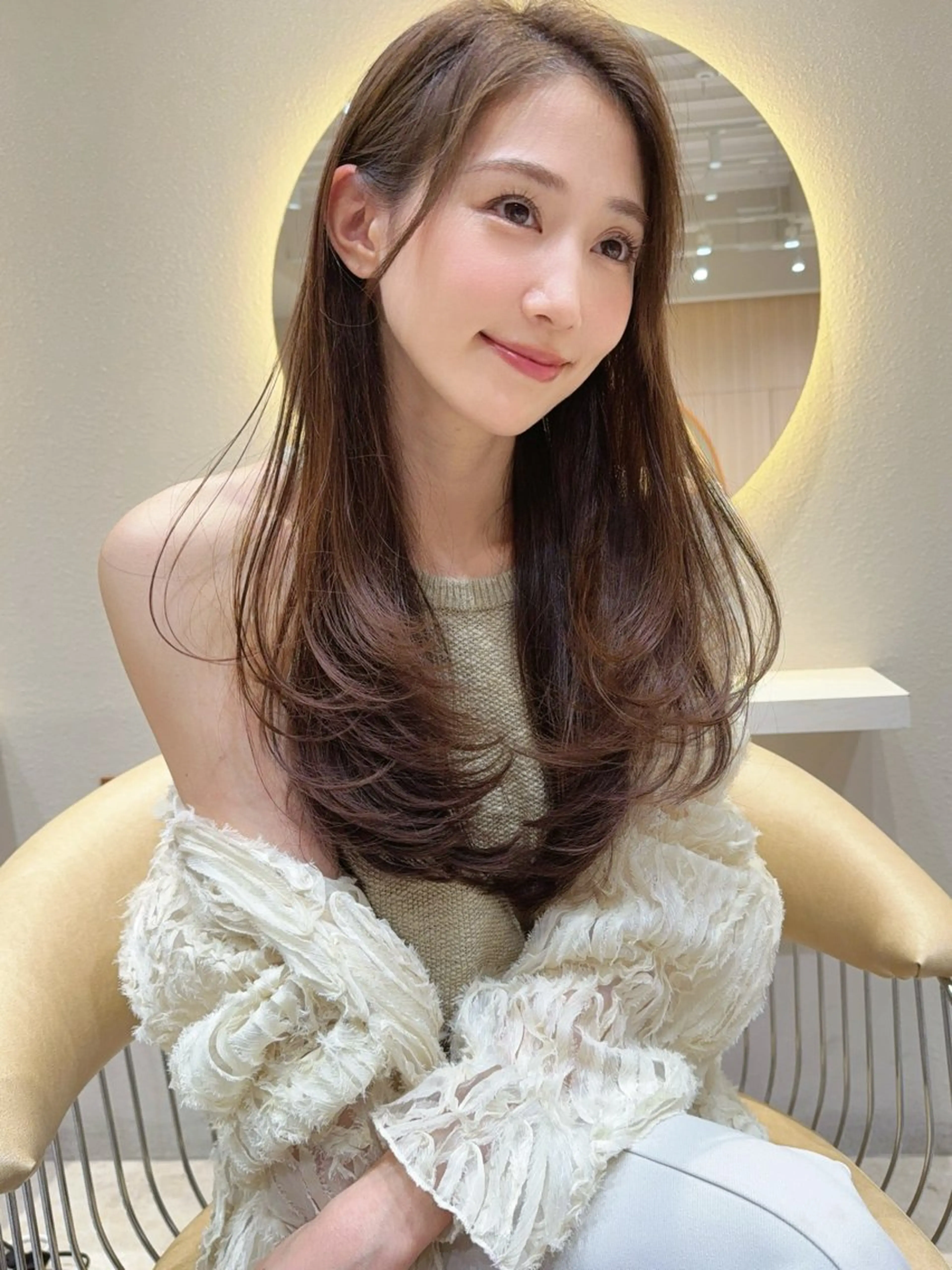 ロング カラー カット ヘアカラー トリートメント 縮毛矯正✨🫧 レイヤー川村利幸のヘアスタイル