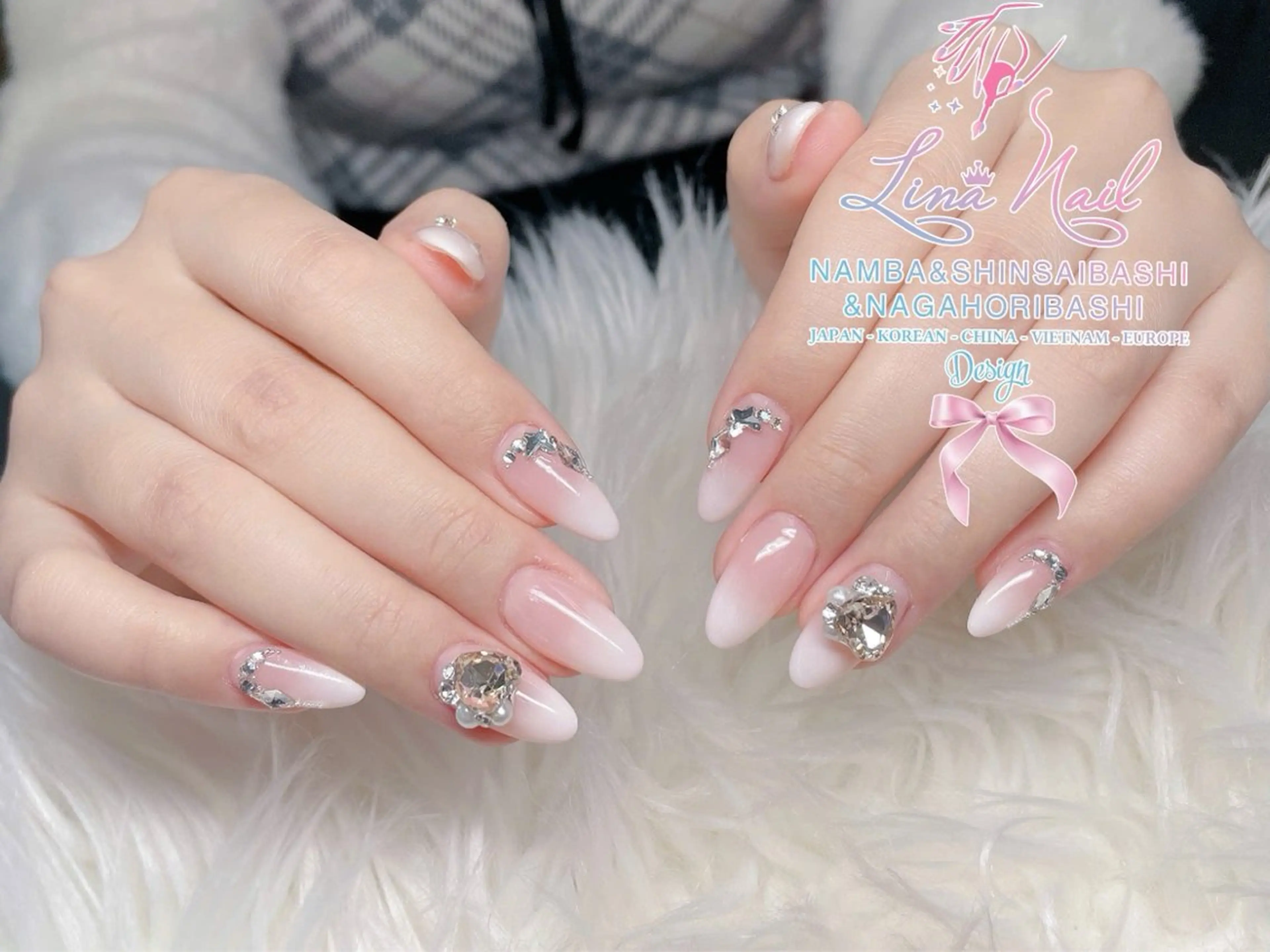 ネイル チークネイル 桜ネイル フラッシュネイル フットネイル ジェルネイル ハンドネイル ７９LINA NAIL 心斎橋店所属・リナネイル アメ村心斎橋店のネイルデザイン